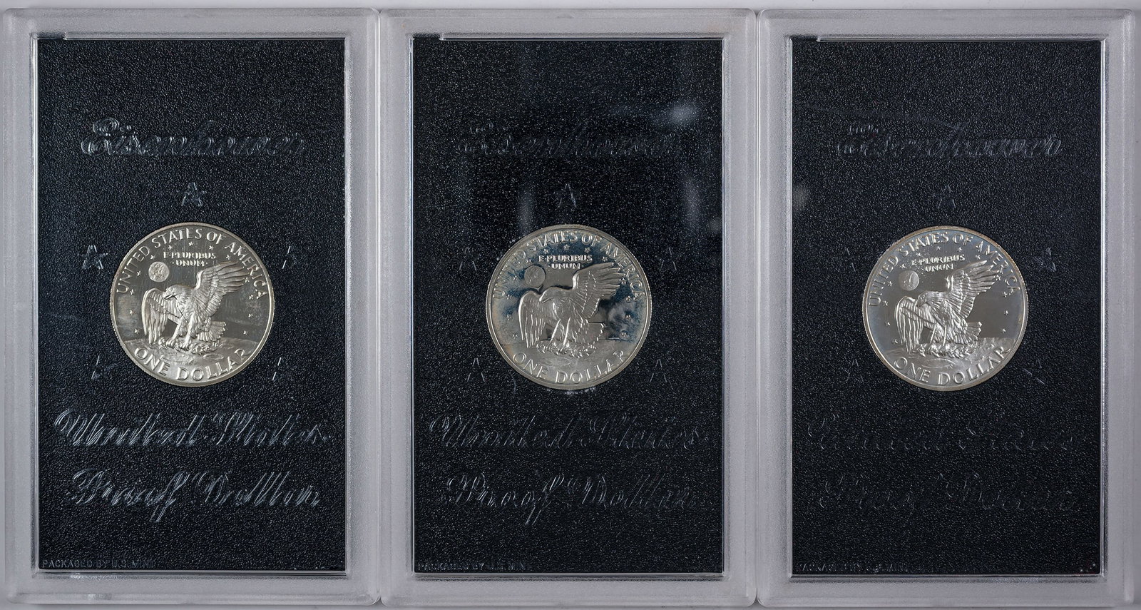 3 1971-S 40% Silver Proof Eisenhower Dollars - 2
