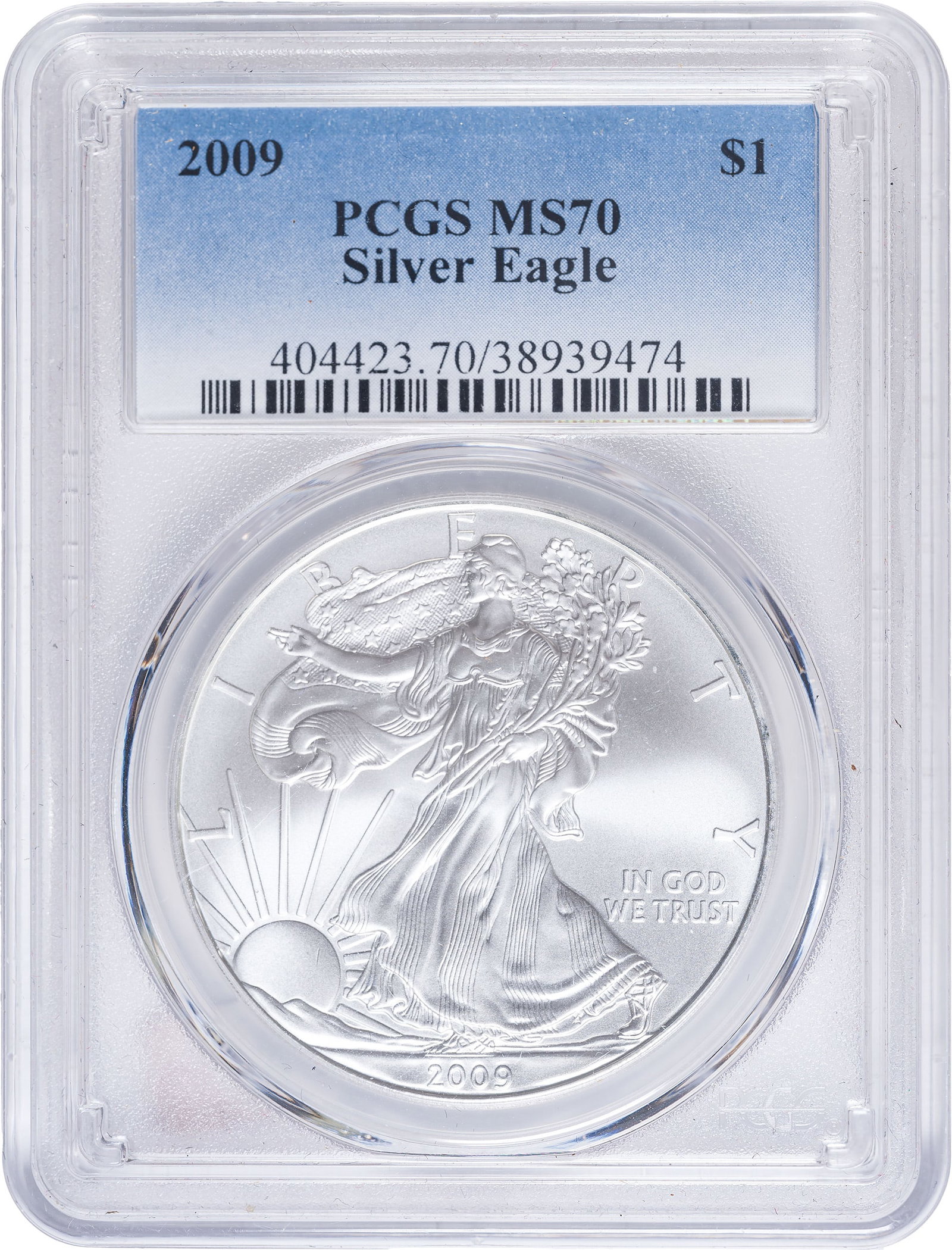 PCGS MS-70 2009 American Eagle Silver $1: Frosty, brilliant, and lustrous numismatic perfection.