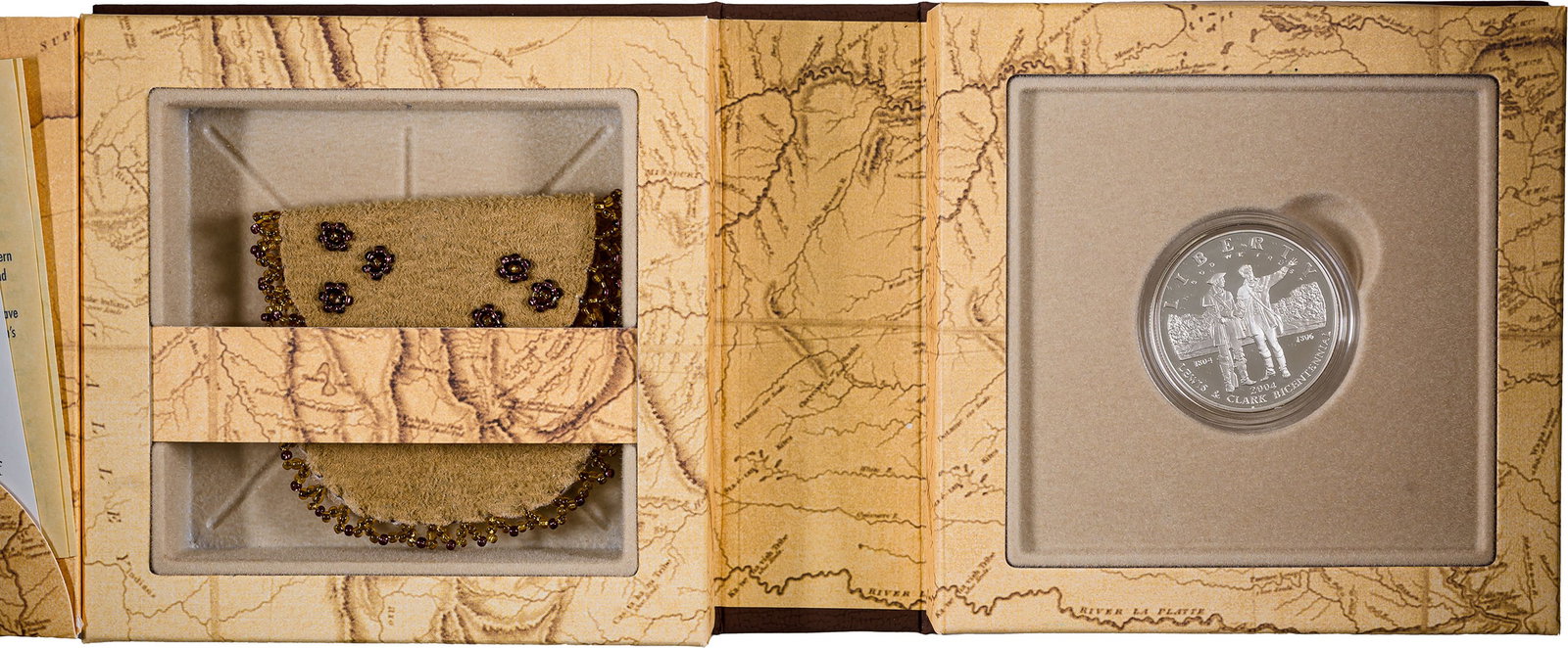 2 Pieces 2004 Lewis & Clark Coin And Pouch Set - 3