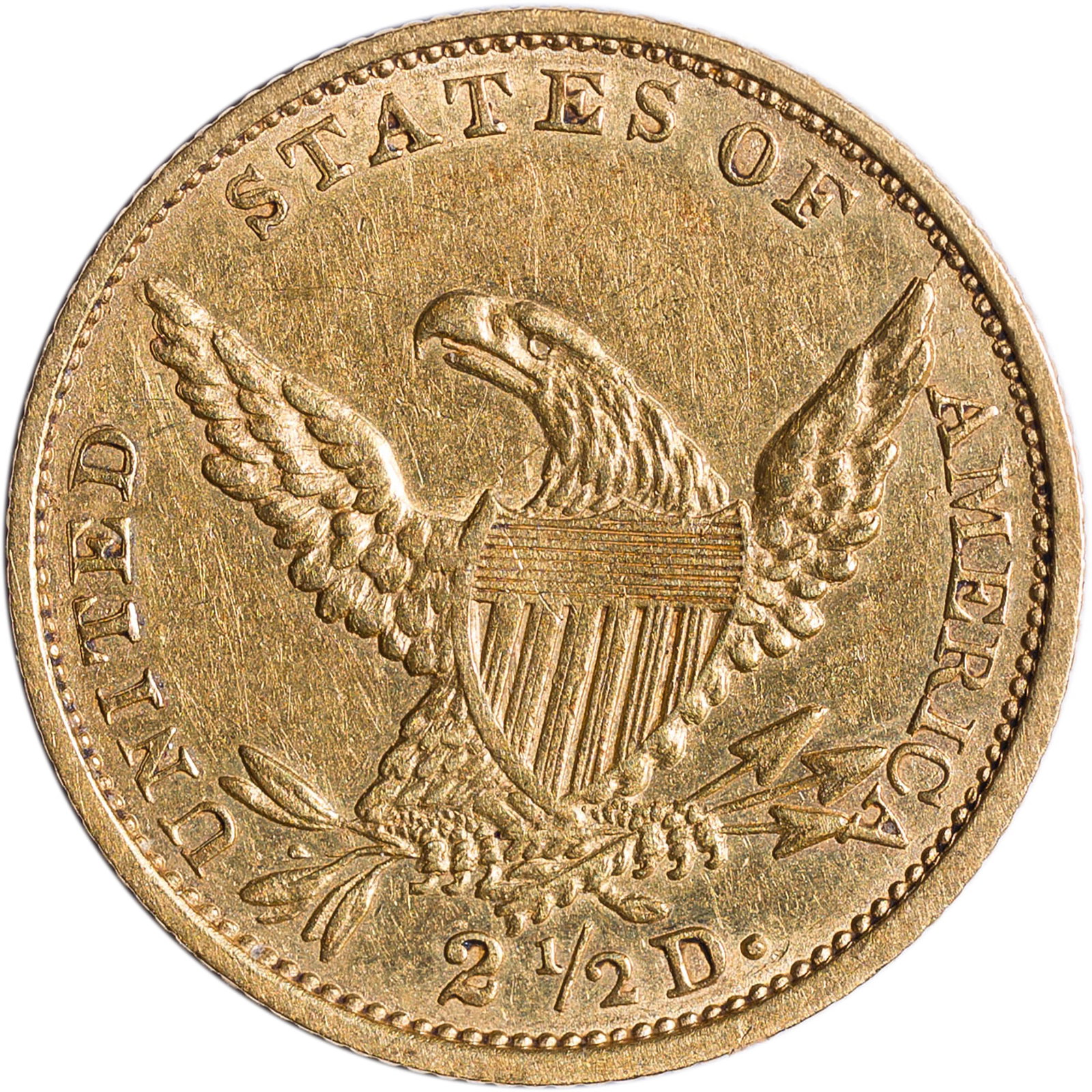 AU-50 1837 Classic Head $2.50 Gold - 2