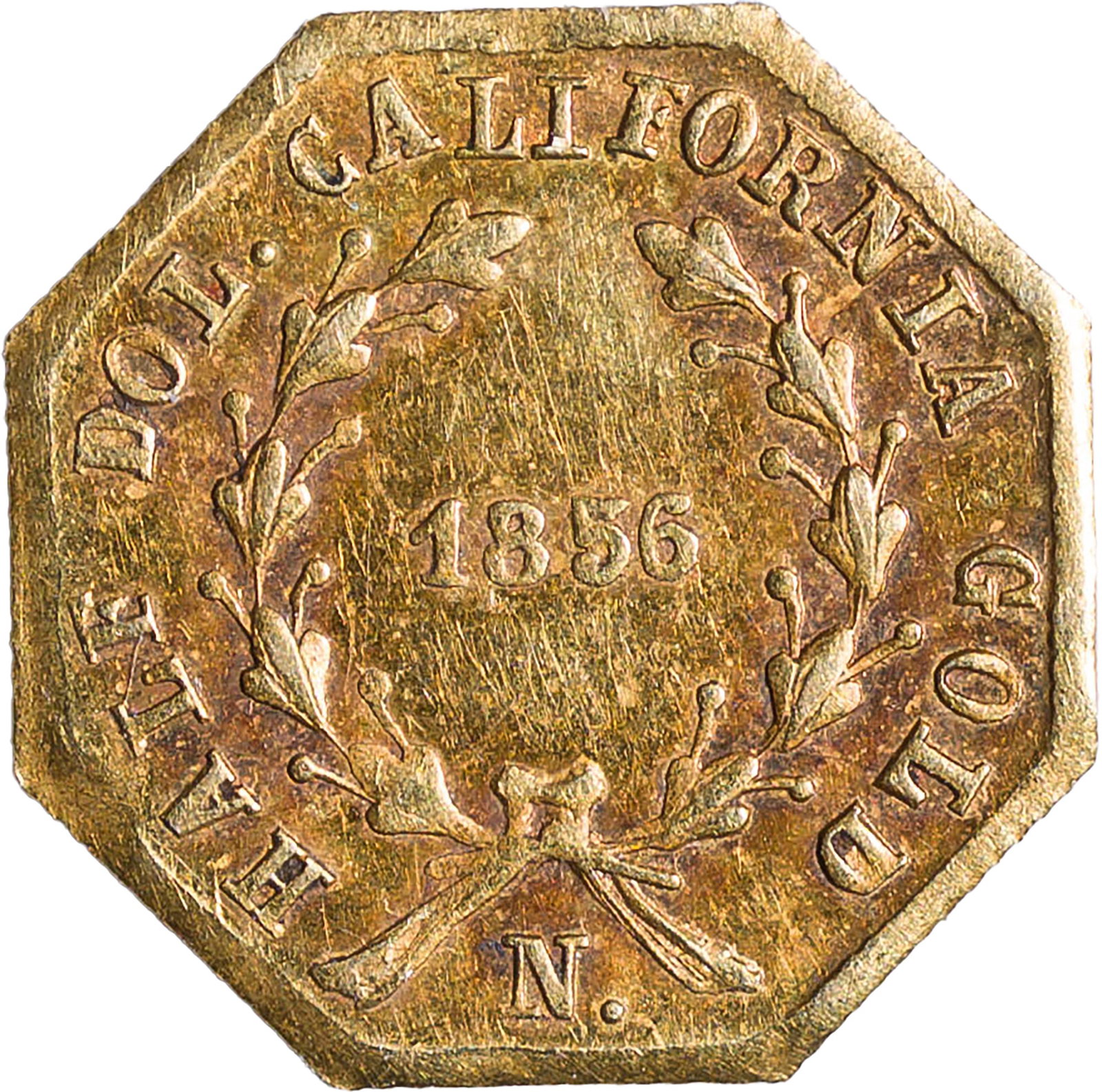 EF-AU 1856-N California Gold Half Dollar - 2