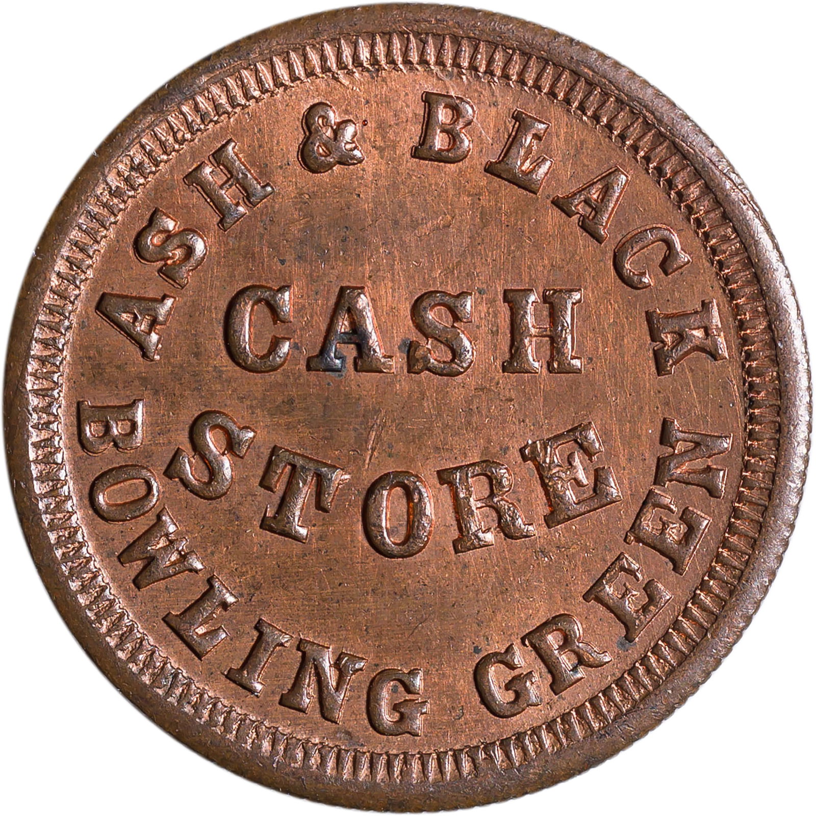 CWT. Indiana. MS-60+ BN 1863 Store Card - 2