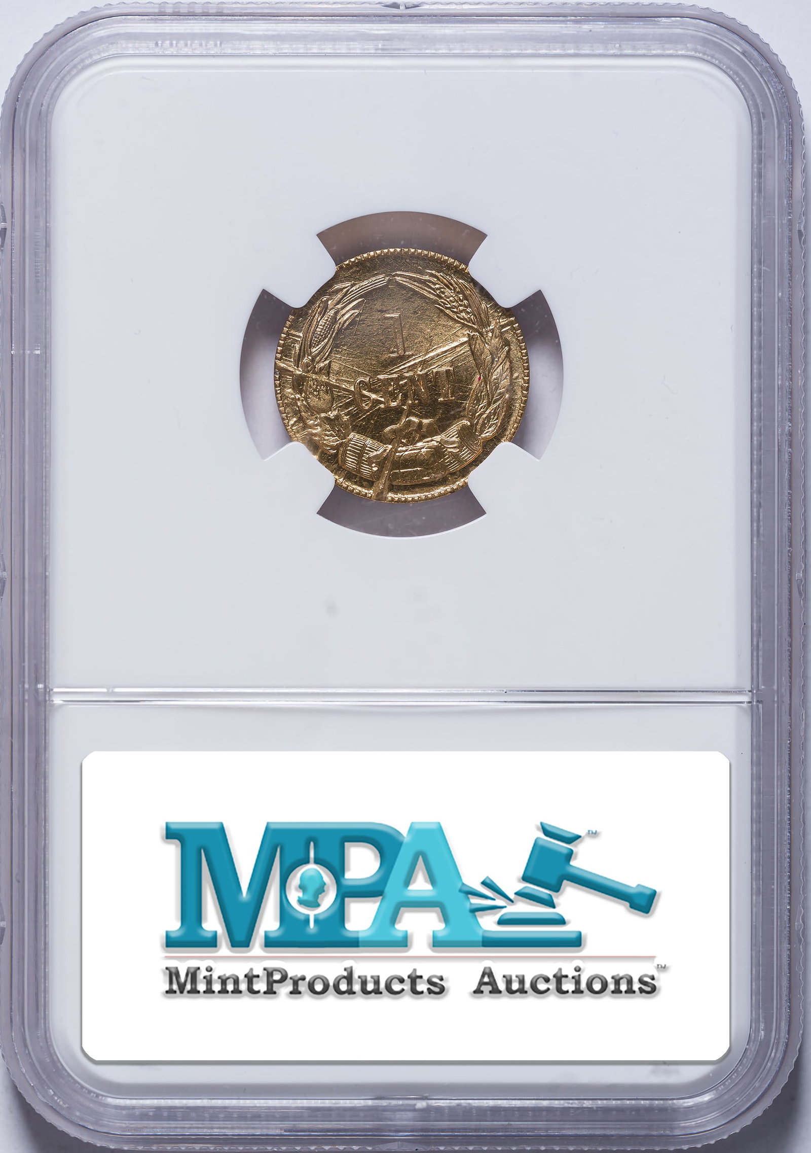 NGC MS-69 (1961) Confederate Cent Restrike - 2