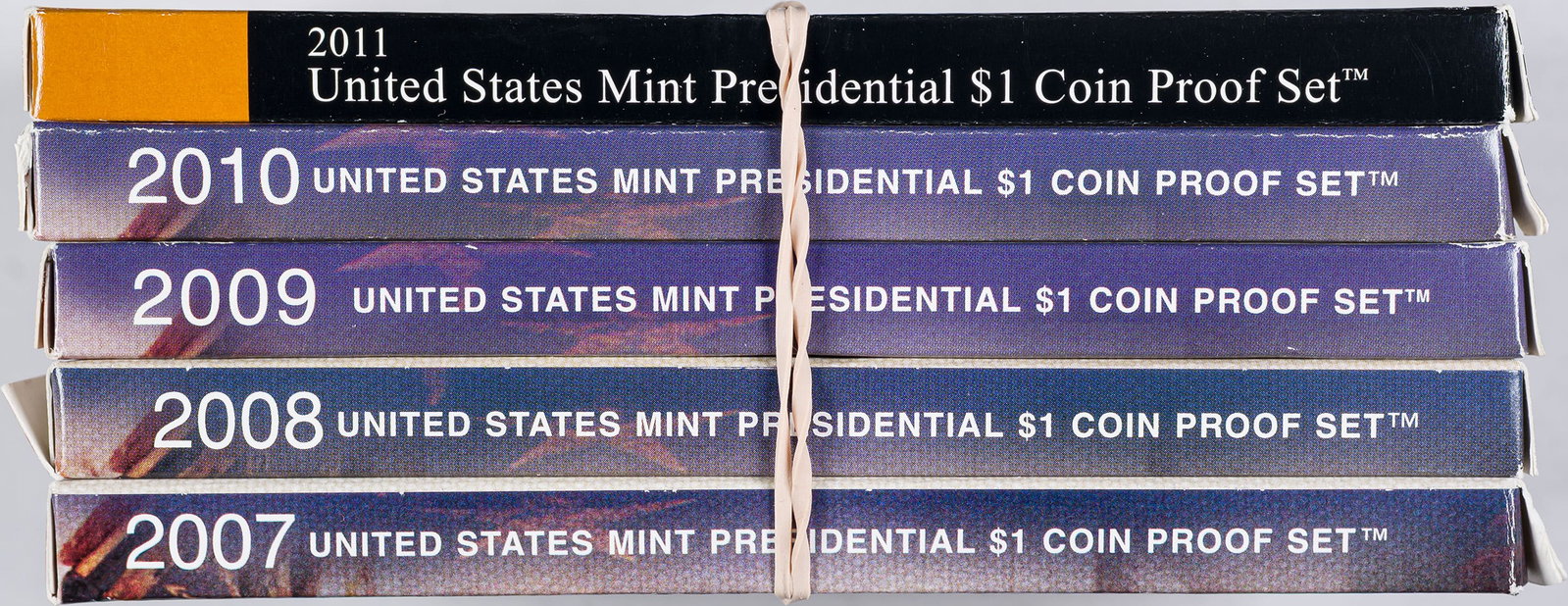 2007-2011 Proof Presidential $1 Proof Set Lot - 2