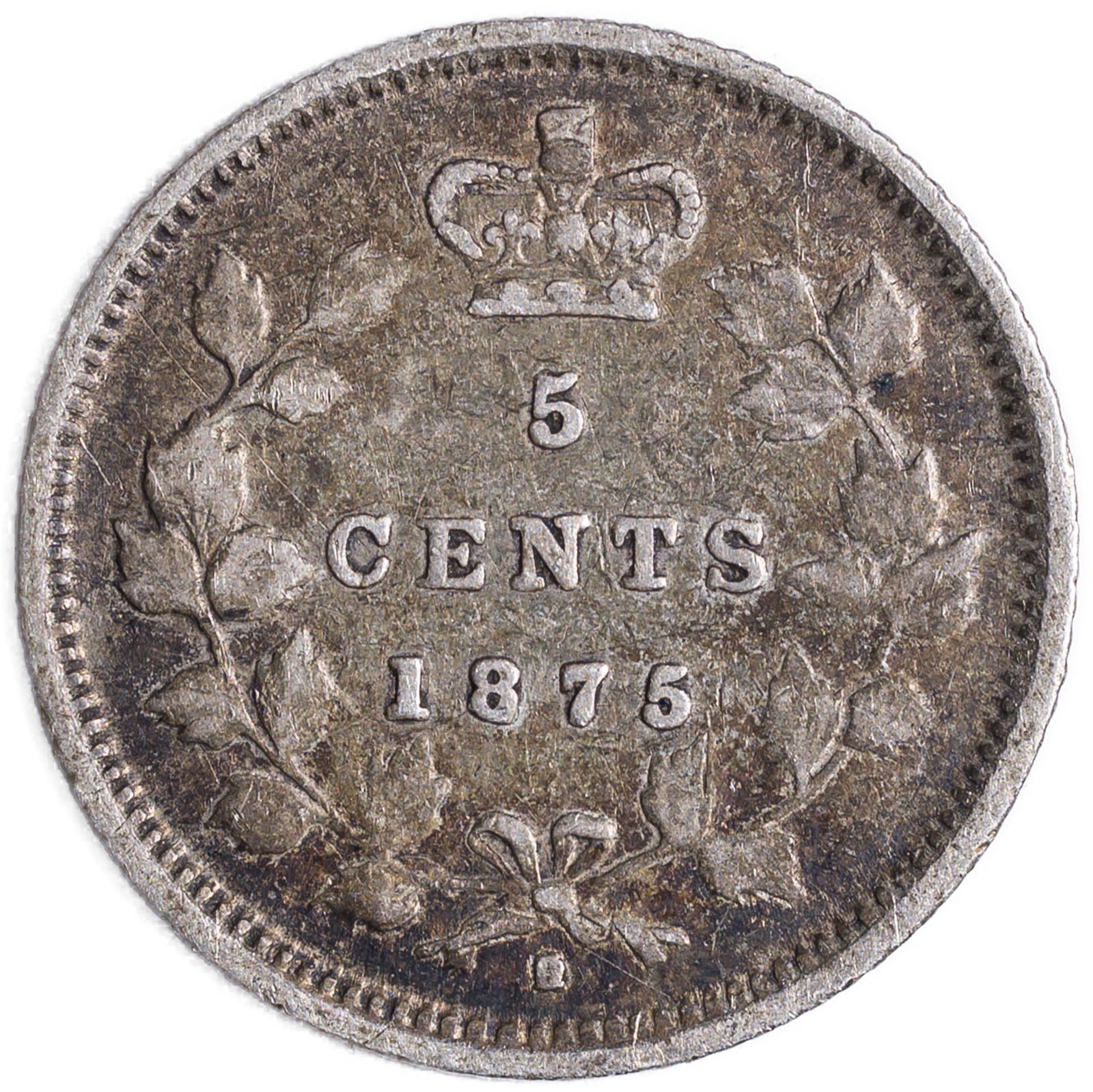 Canada. F-12 1875-F Five-Cents - 2