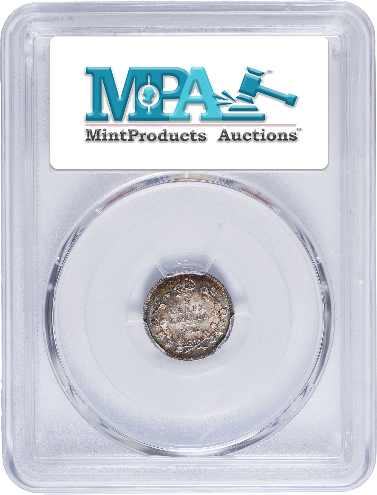 Canada. PCGS MS-64+ Toned 1912 Silver Five-Cents - 2