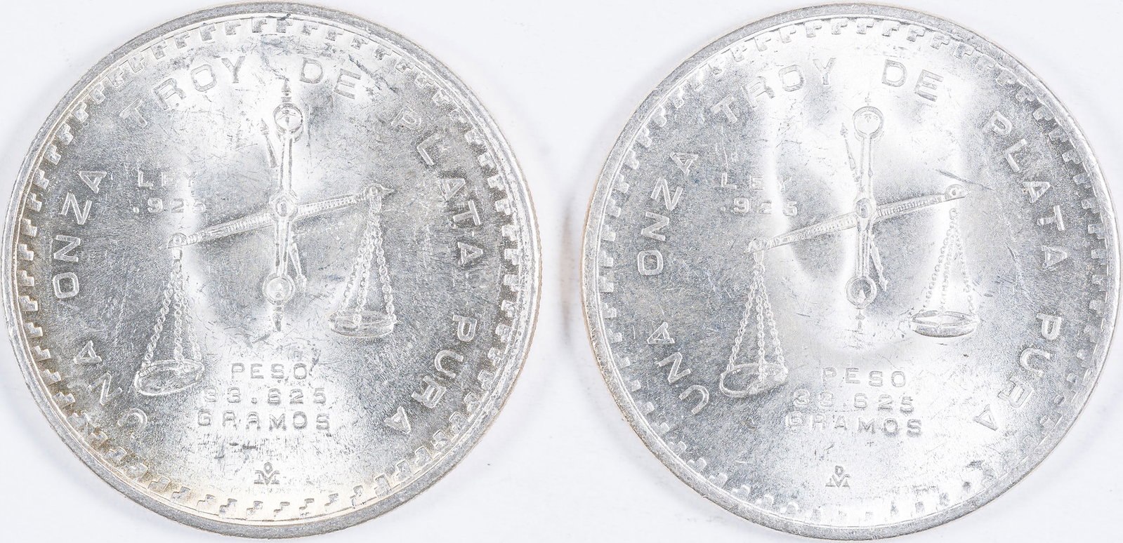 Mexico. 1979 & 1980 One Ounce Silver - 2
