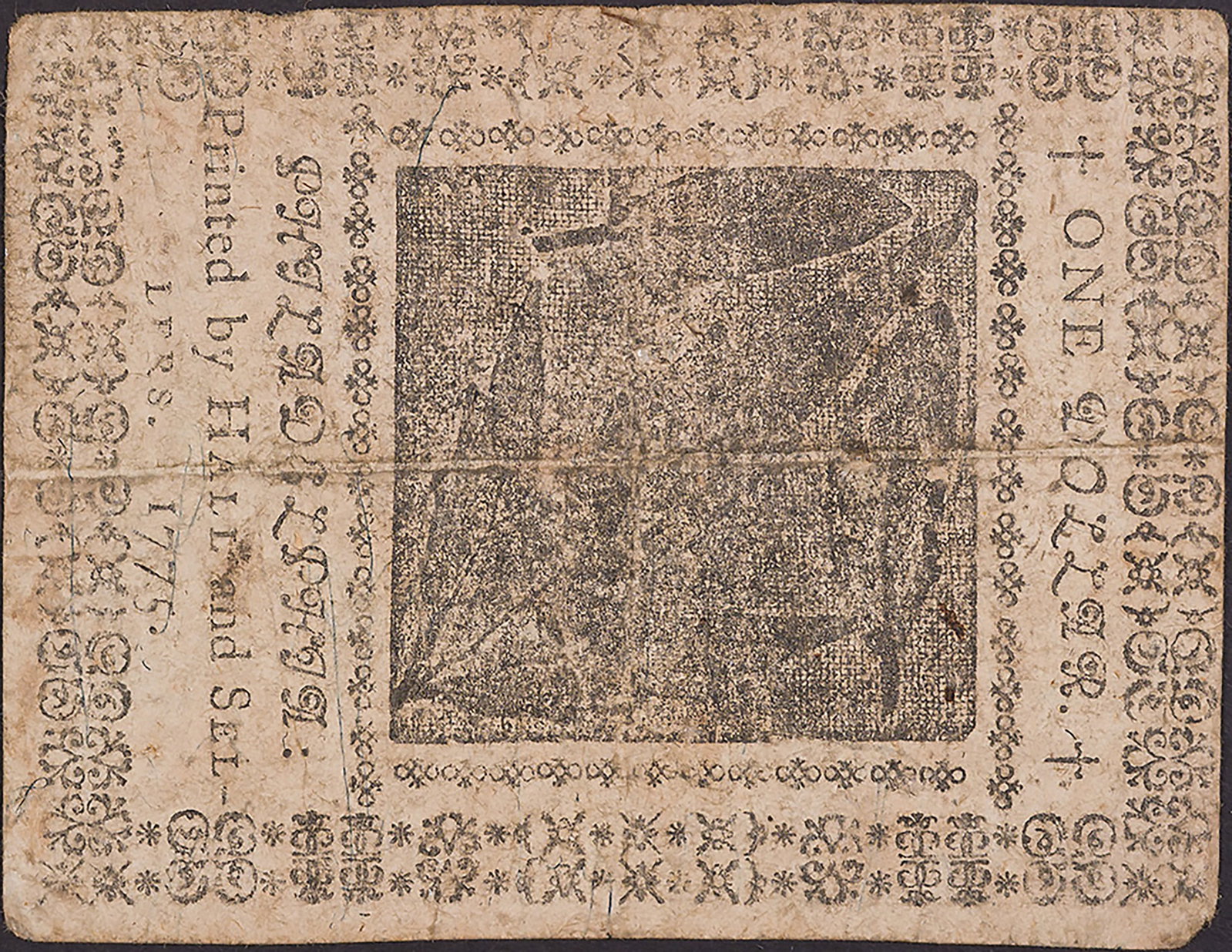 Fine 1775 $1 Continental Currency - 2