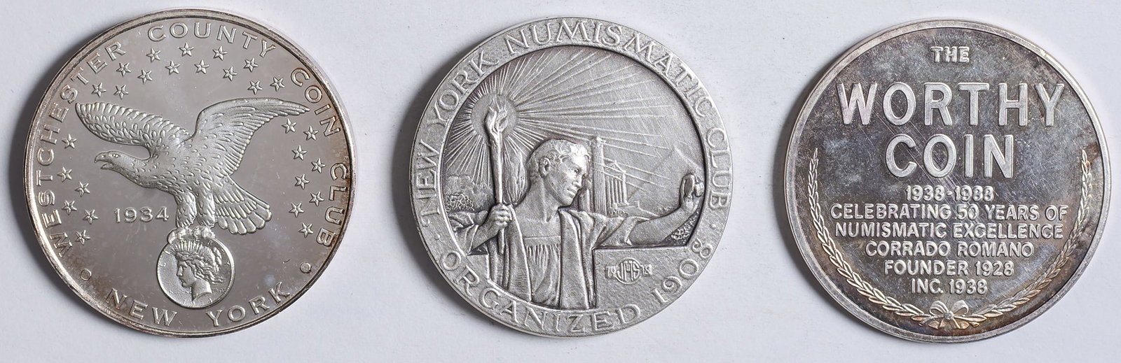 Three One Ounce Silver Medals - 2