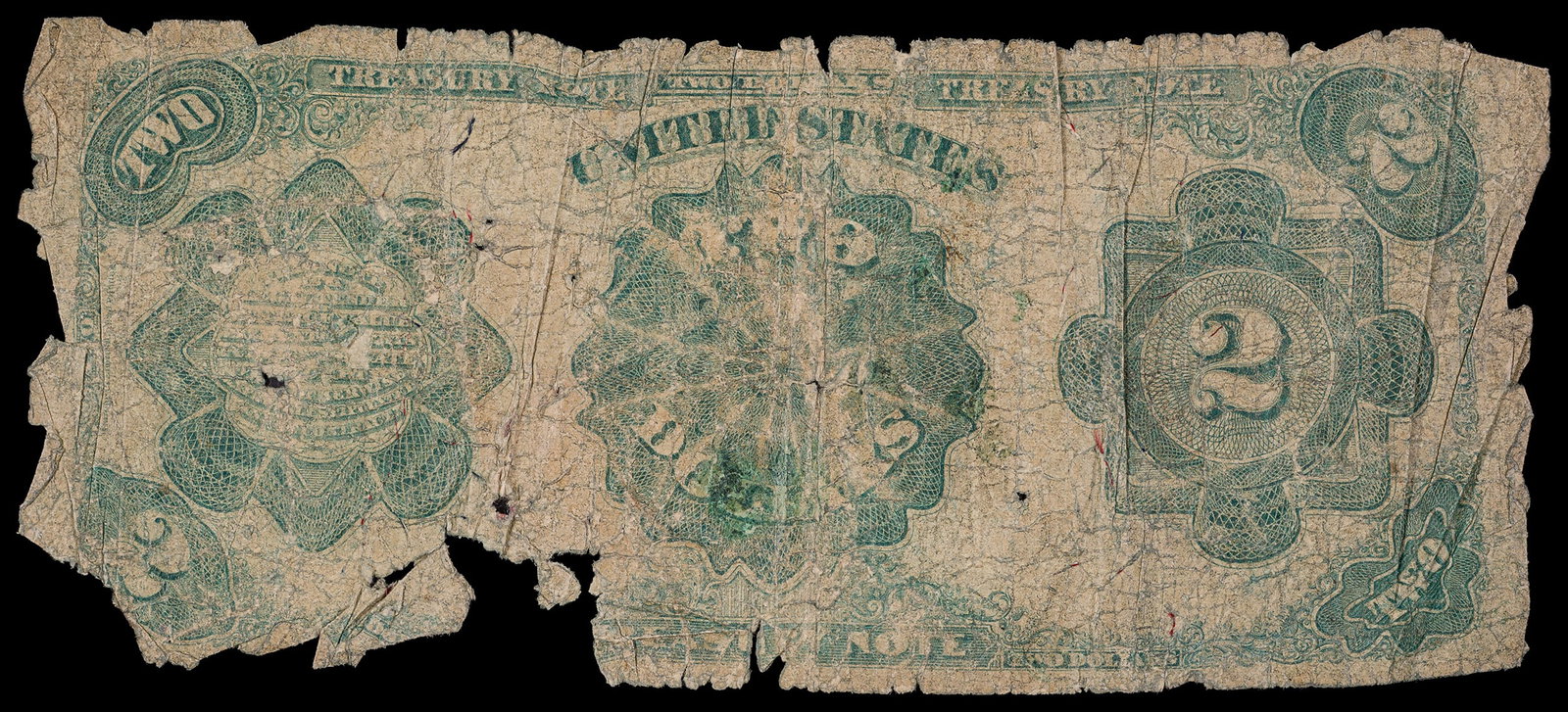 Fair 1891 $2 Treasury Note - 2