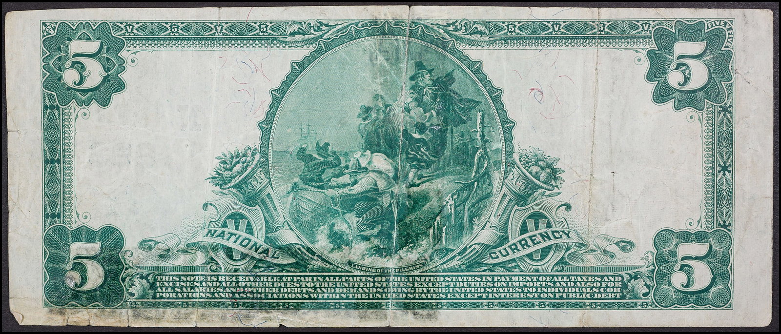 VF Details 1902 Gloucester MA $5 National - 2