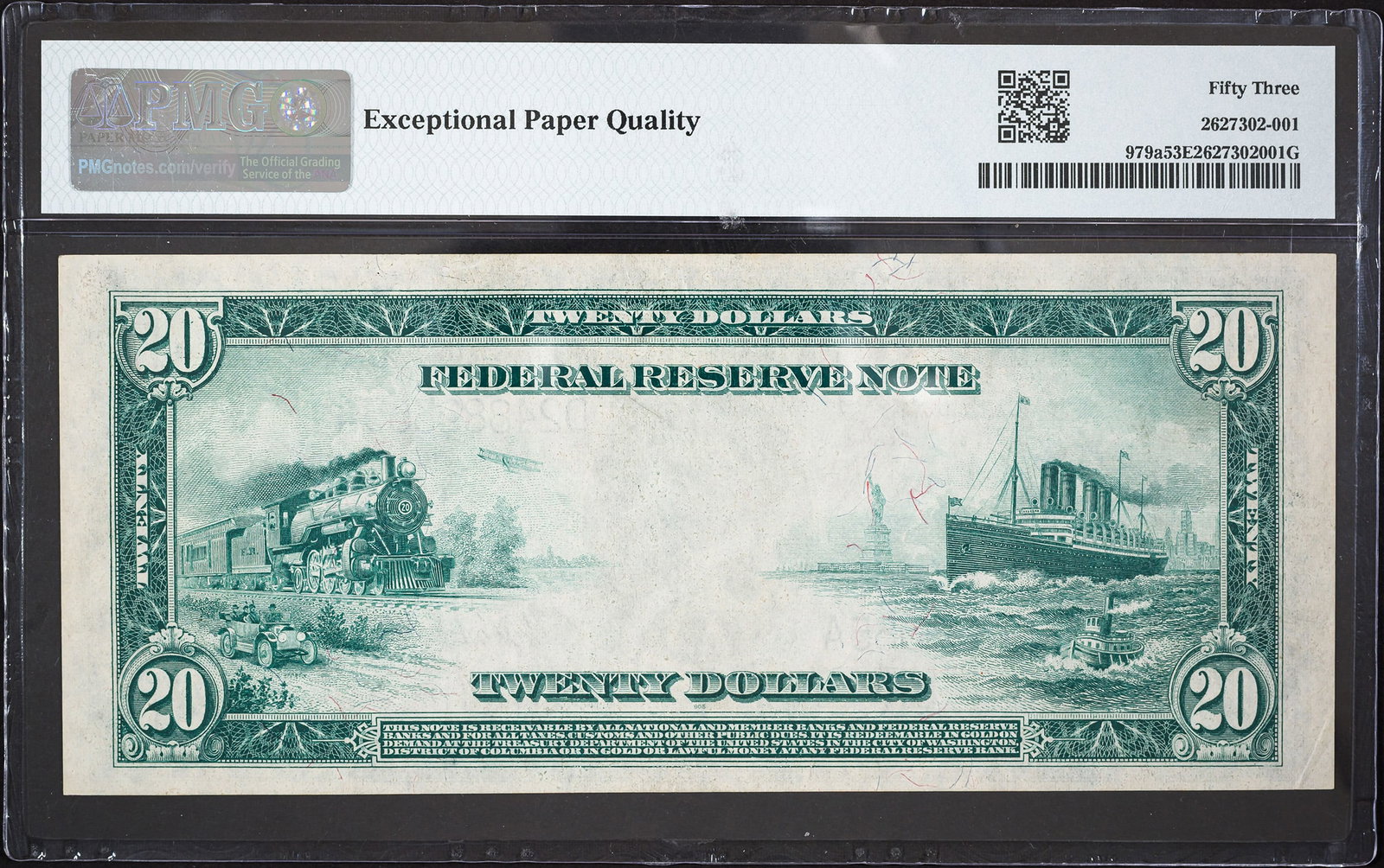 PMG AU-53 1914 $20 Federal Reserve Note - 2