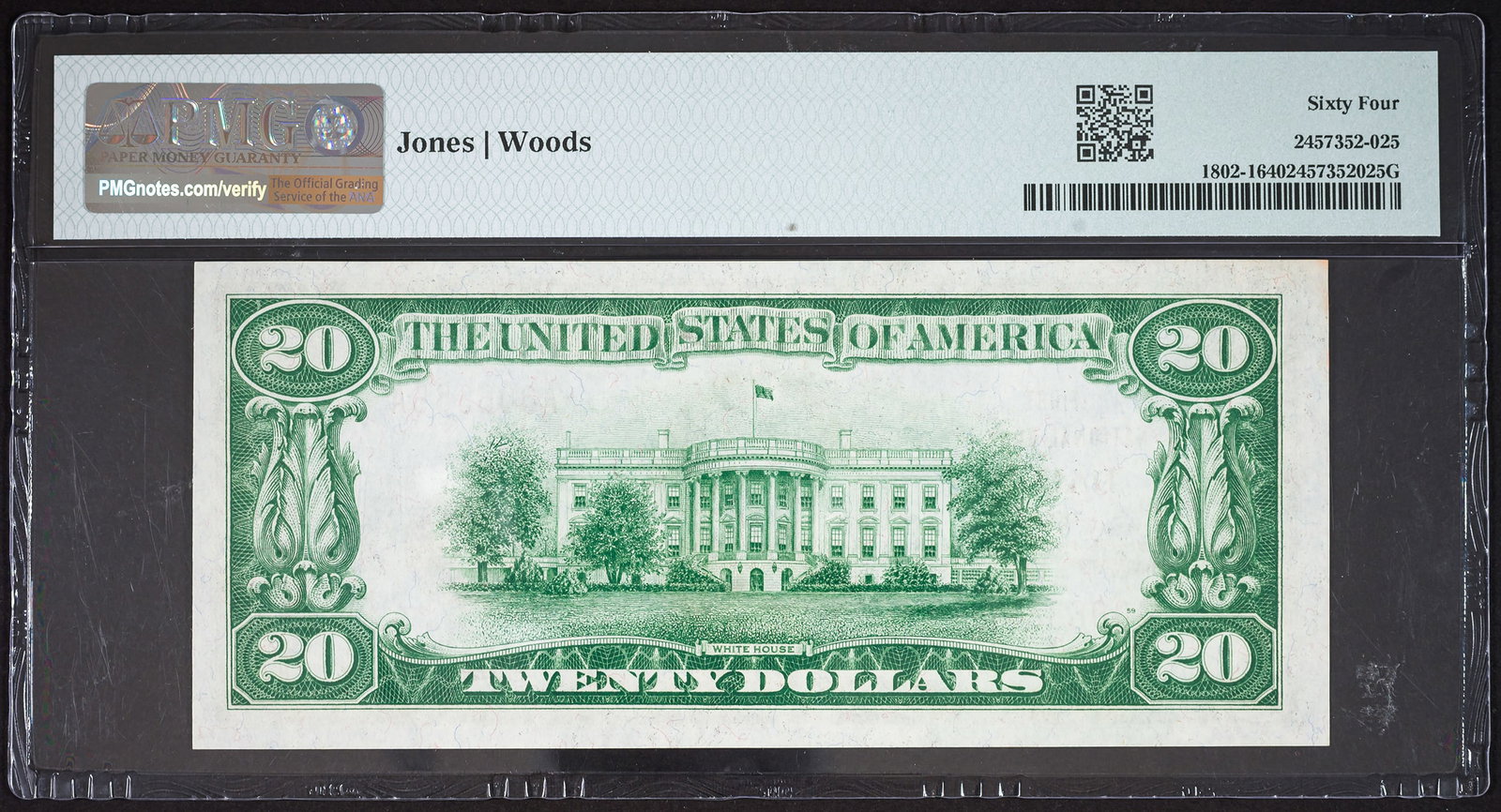 PMG Choice-64 1929 $20 National Currency - 2