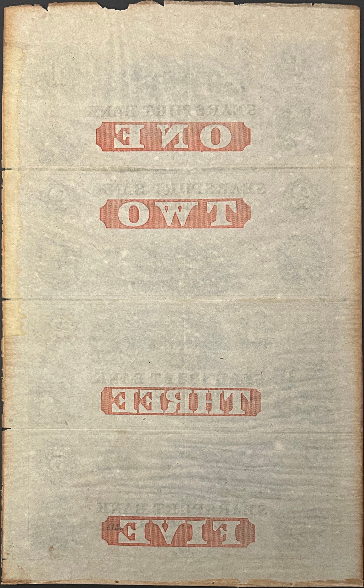 1800's Searsport ME Uncut Obsolete 4 Note Sheet - 2