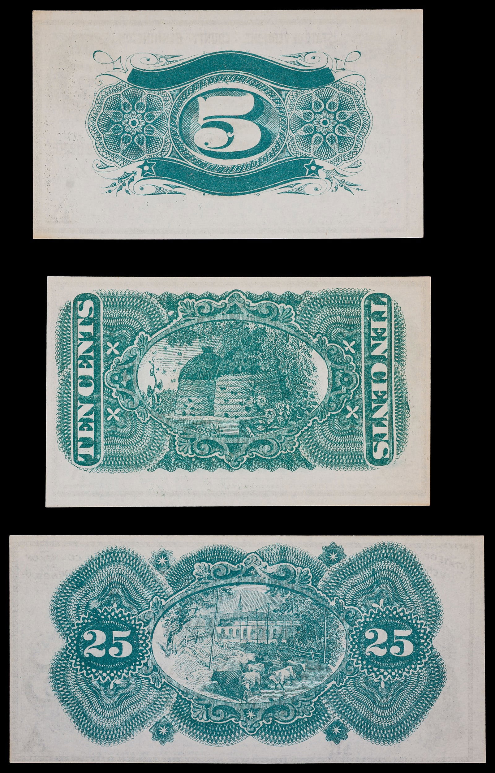 CU 1870's Bennington VT Scrip 3 Piece Lot - 2