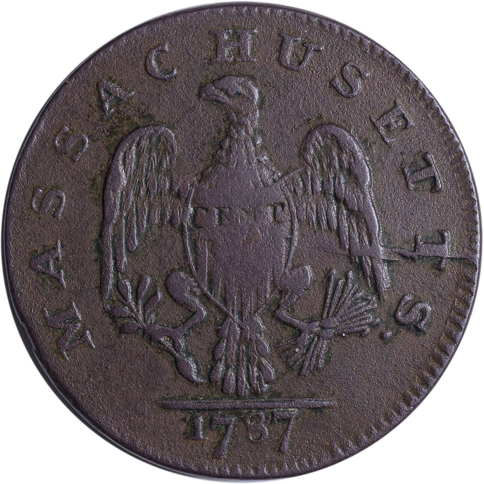 Massachusetts. EF 1787 Cent - 2