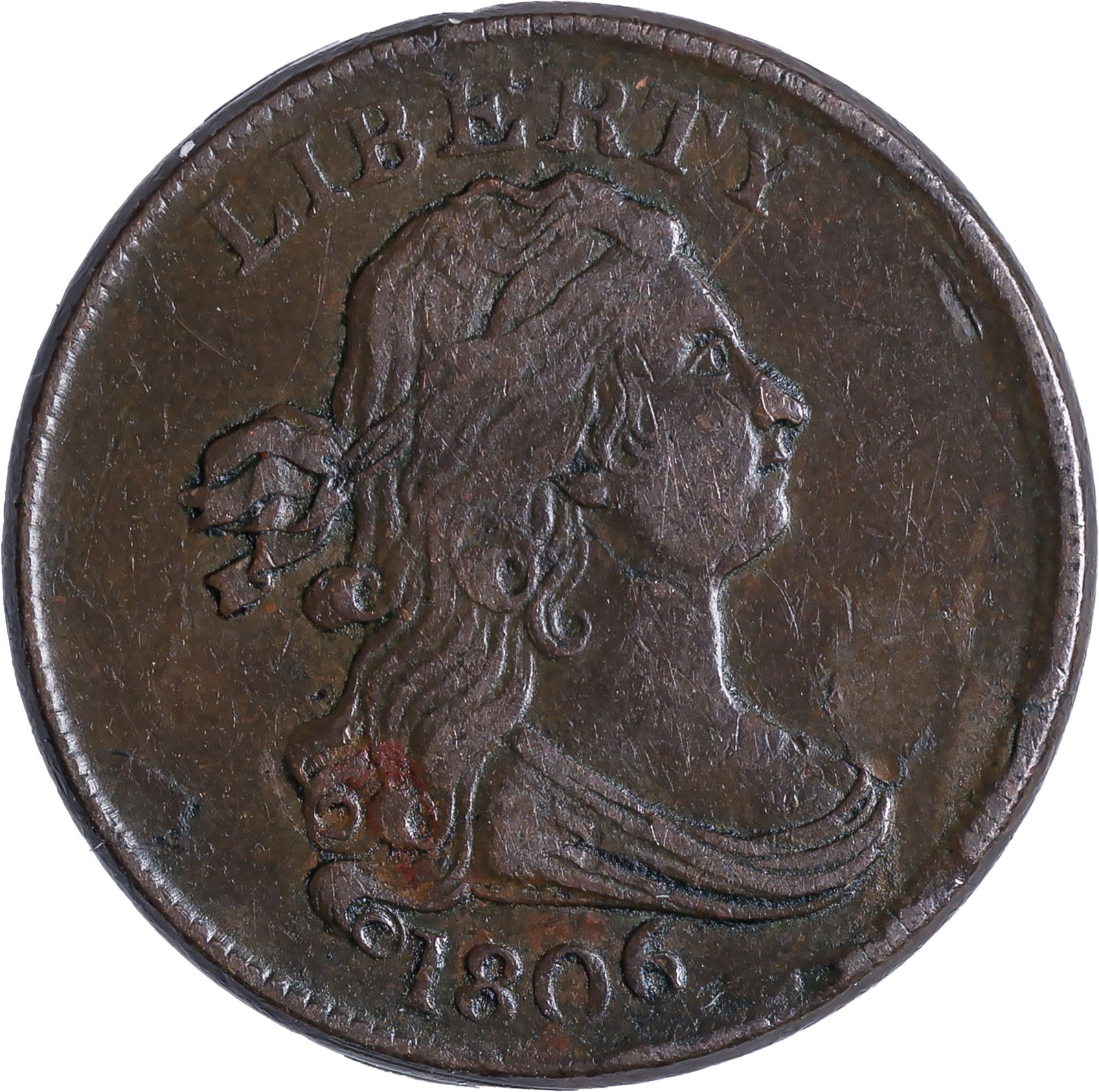 AU-50 1806 Half Cent (1 of 2)