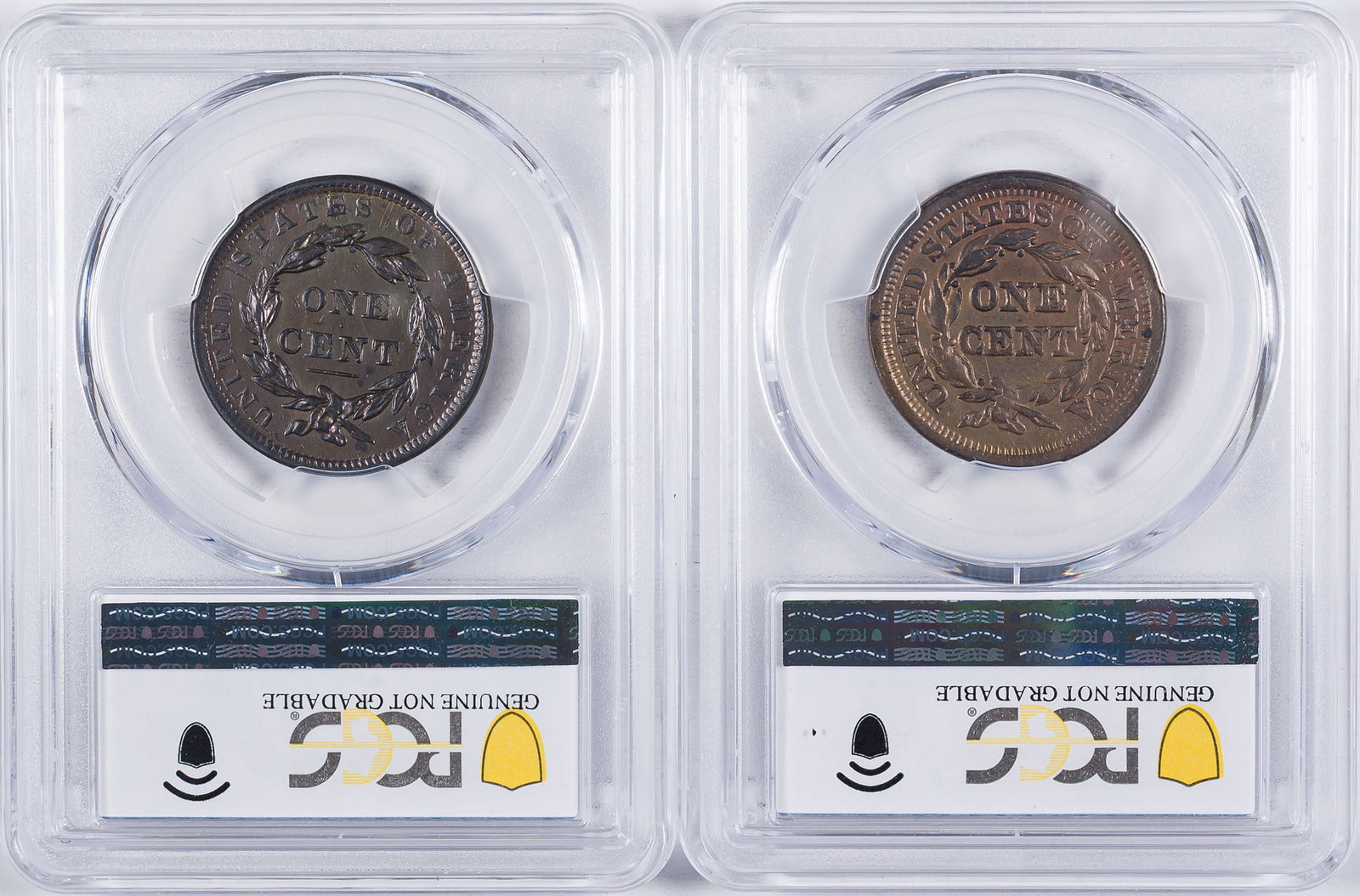 PCGS Details Large Cent Pair - 2