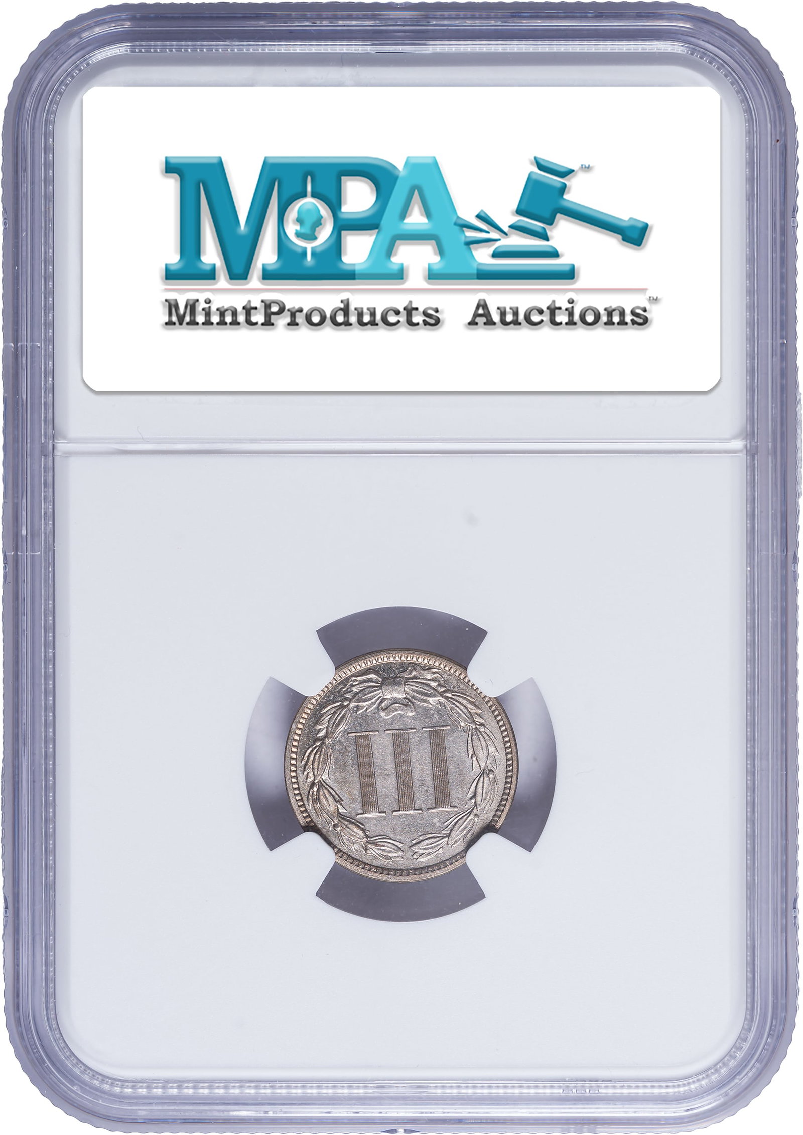 NGC Proof-63 1883 Three Cent Nickel - 2