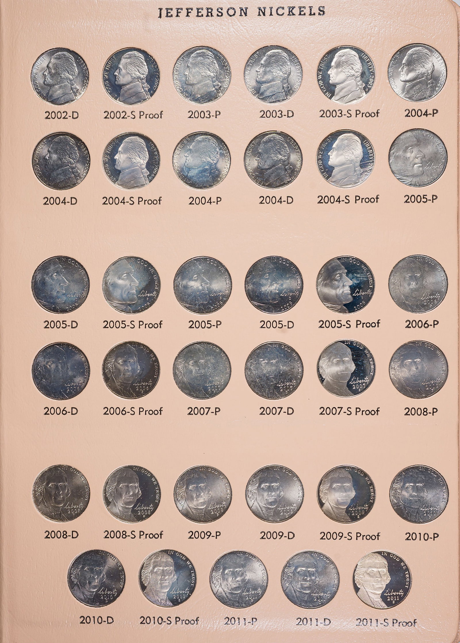 Complete 1938-2012 Jefferson Nickel Set - 3
