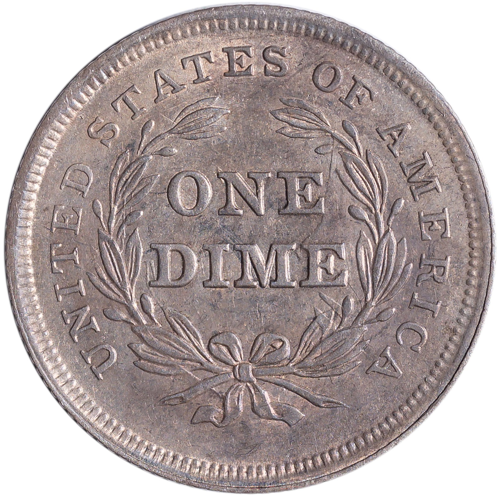 UNC Details 1837 No Stars Seated Dime - 2