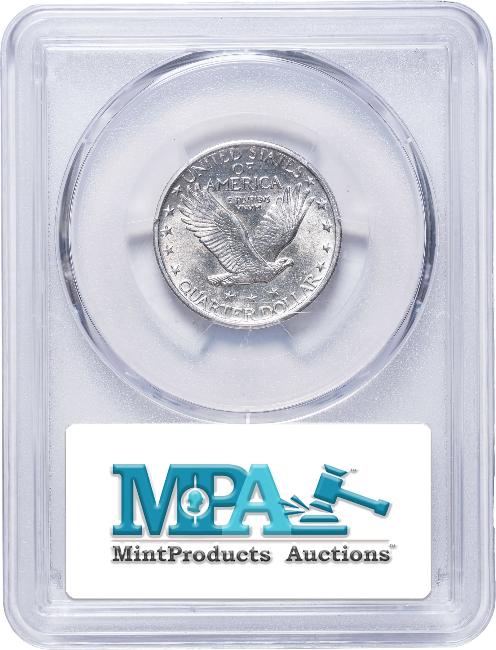 PCGS AU-58 1918 Standing Liberty Quarter - 2