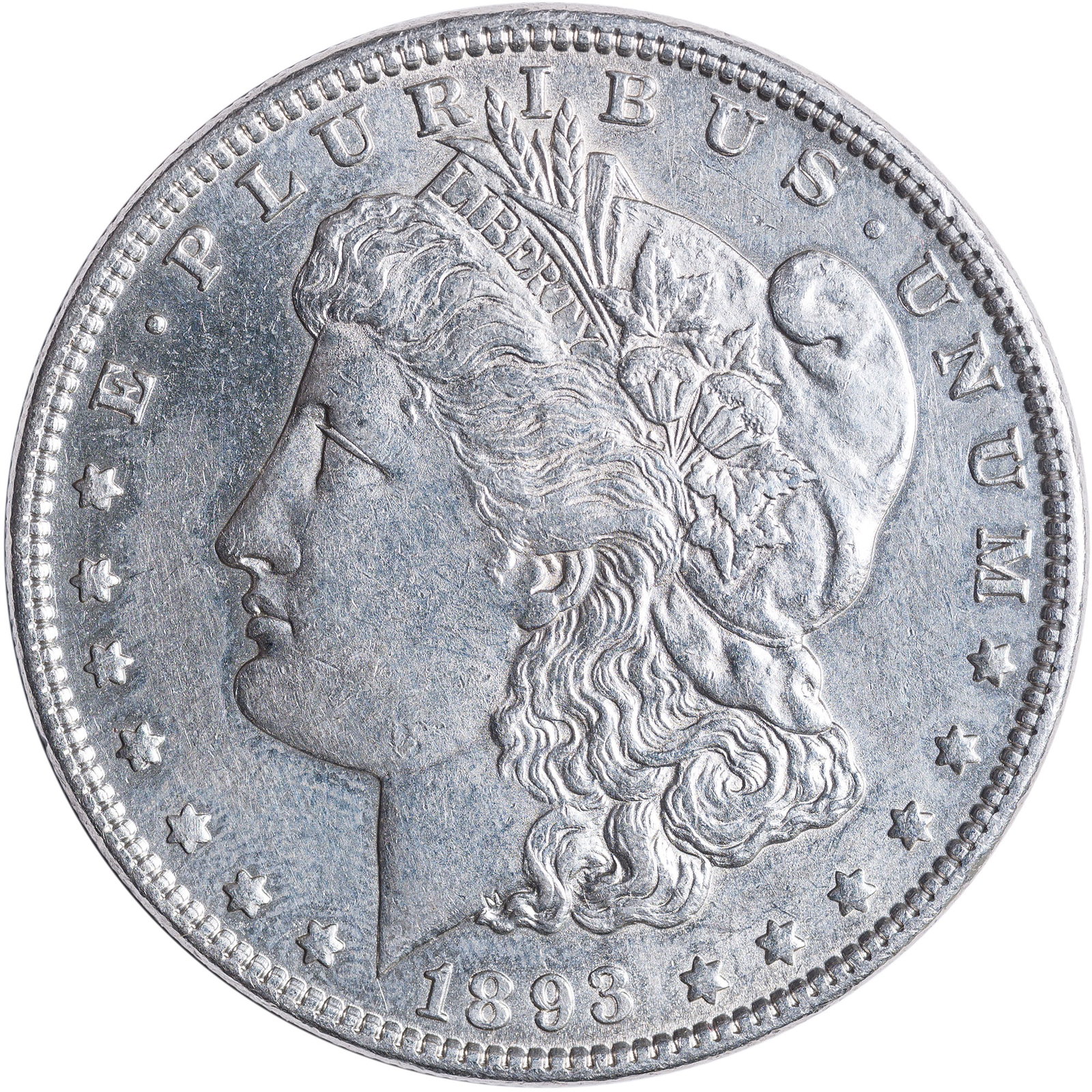 AU-58 Details 1893 Morgan Dollar (1 of 2)