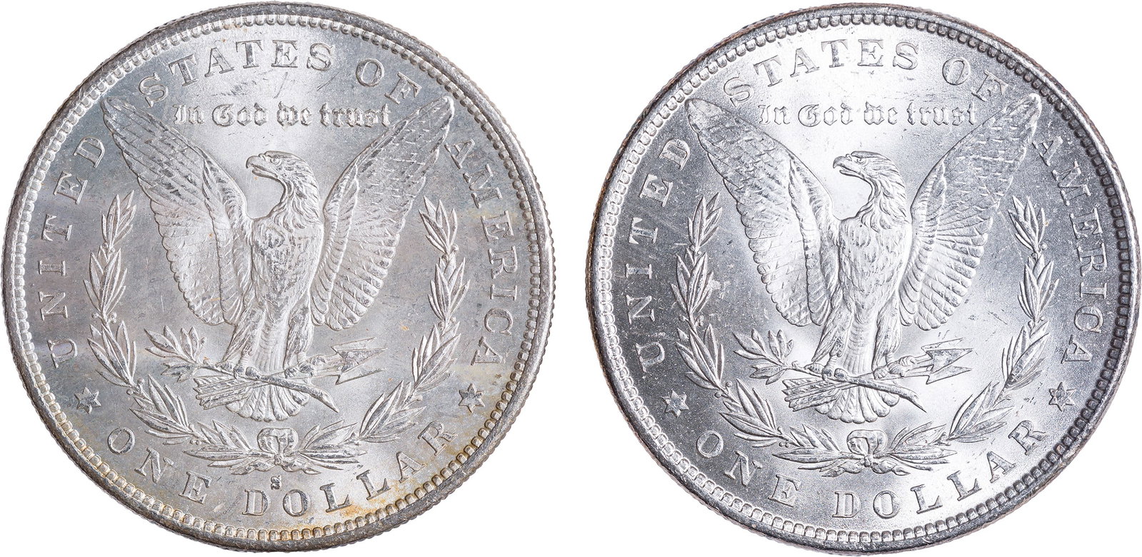 Pair of MS-62 Morgan Dollars - 2