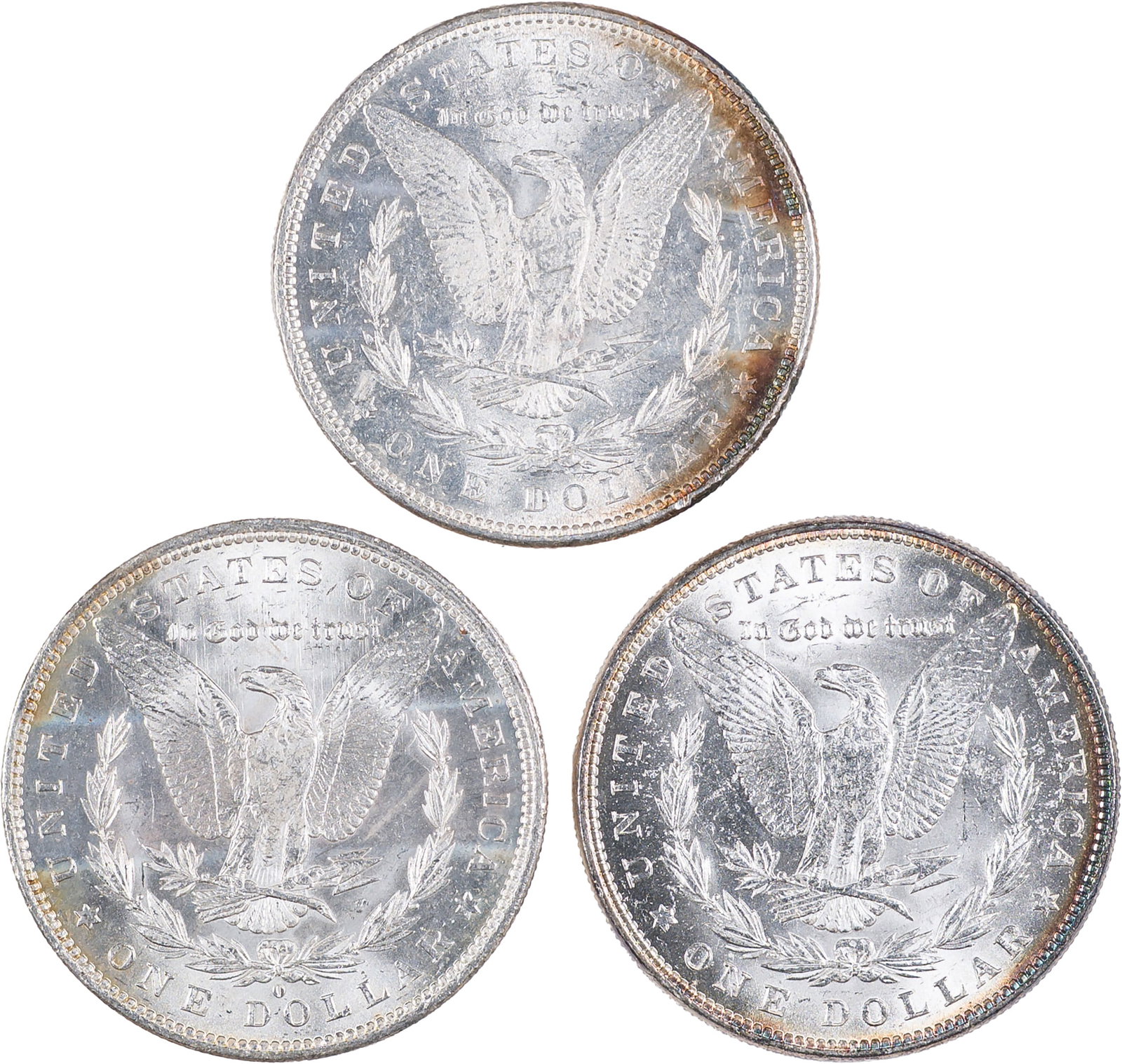 Trio of MS-62 Morgan Dollars - 2