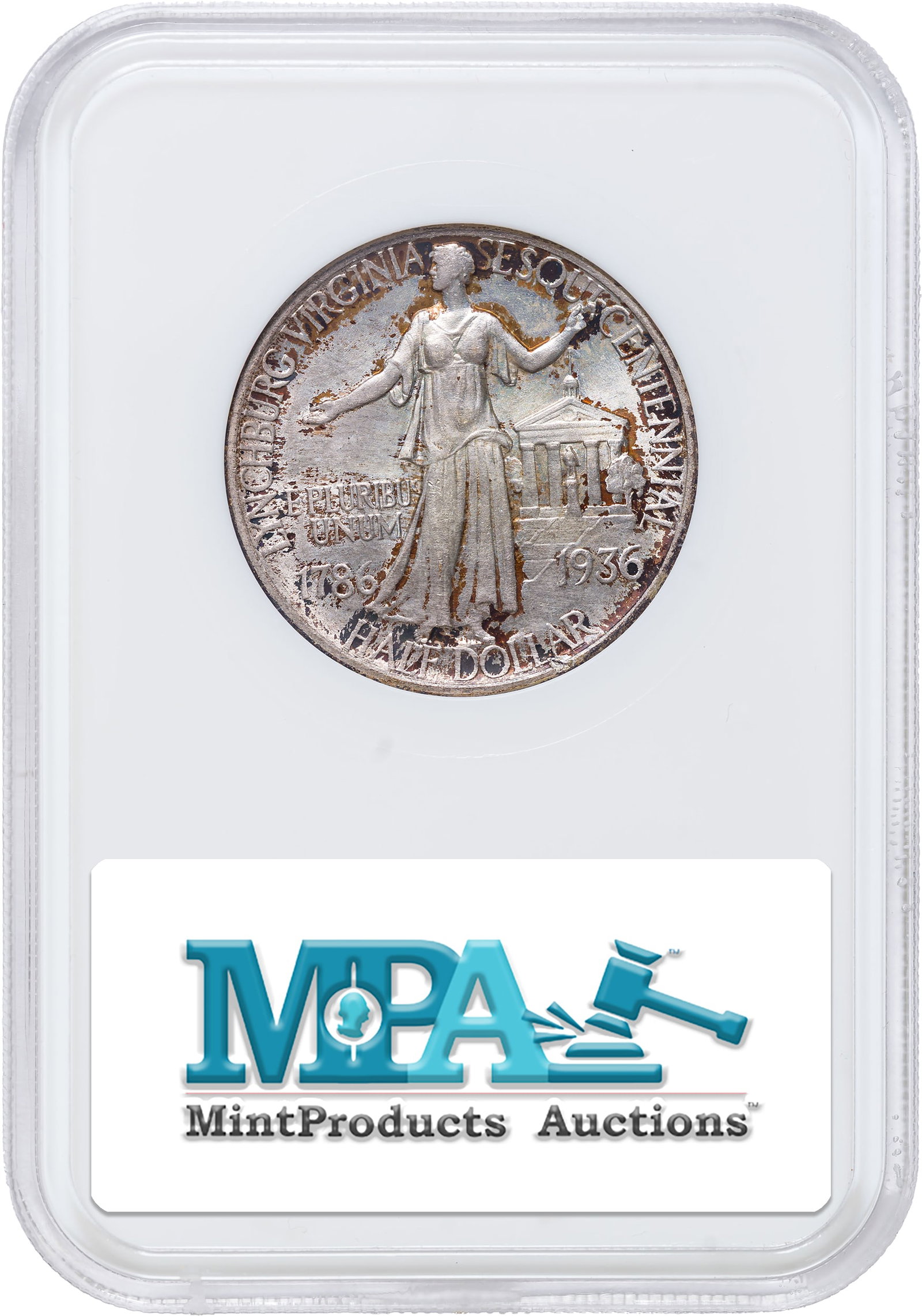 NGC MS-63 Gold CAC 1936 Lynchburg Half Dollar - 2
