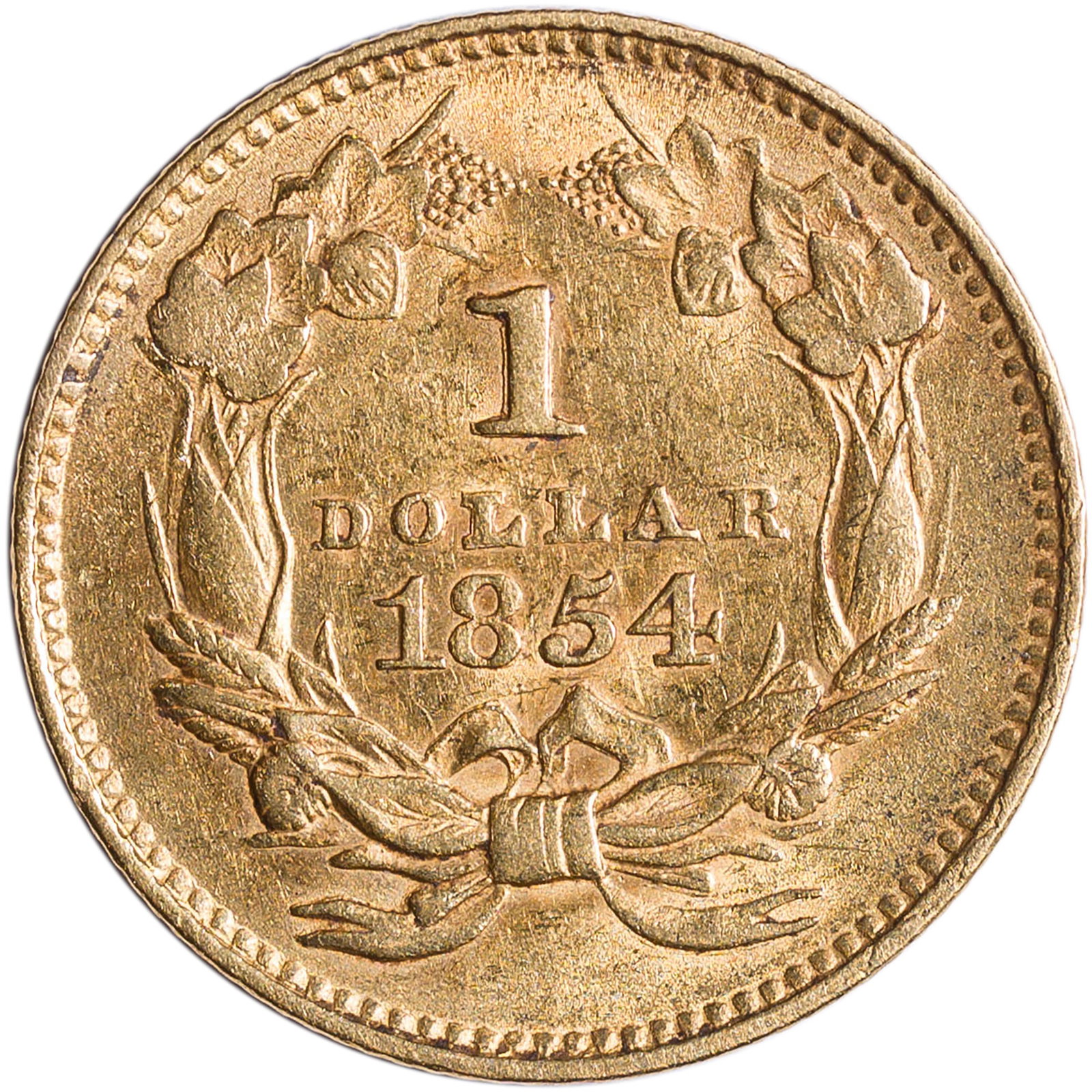 AU-50 1854 Type II $1 Gold - 2
