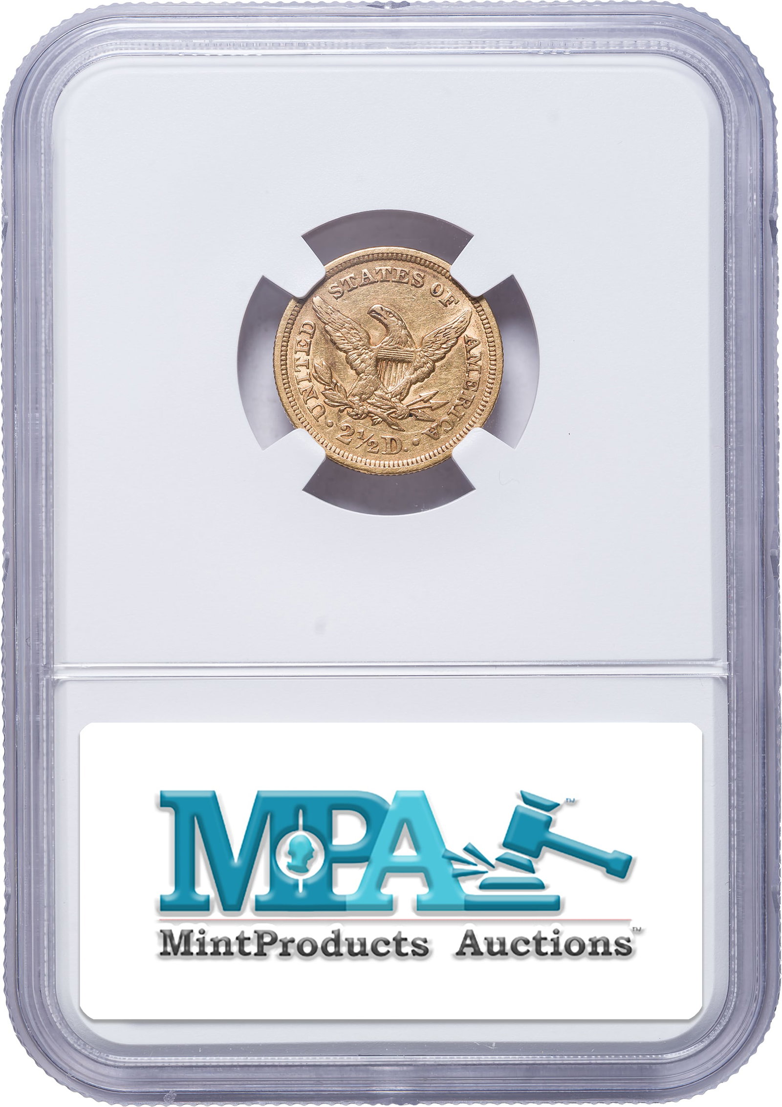 NGC AU Details 1854 $2.5 Gold - 2