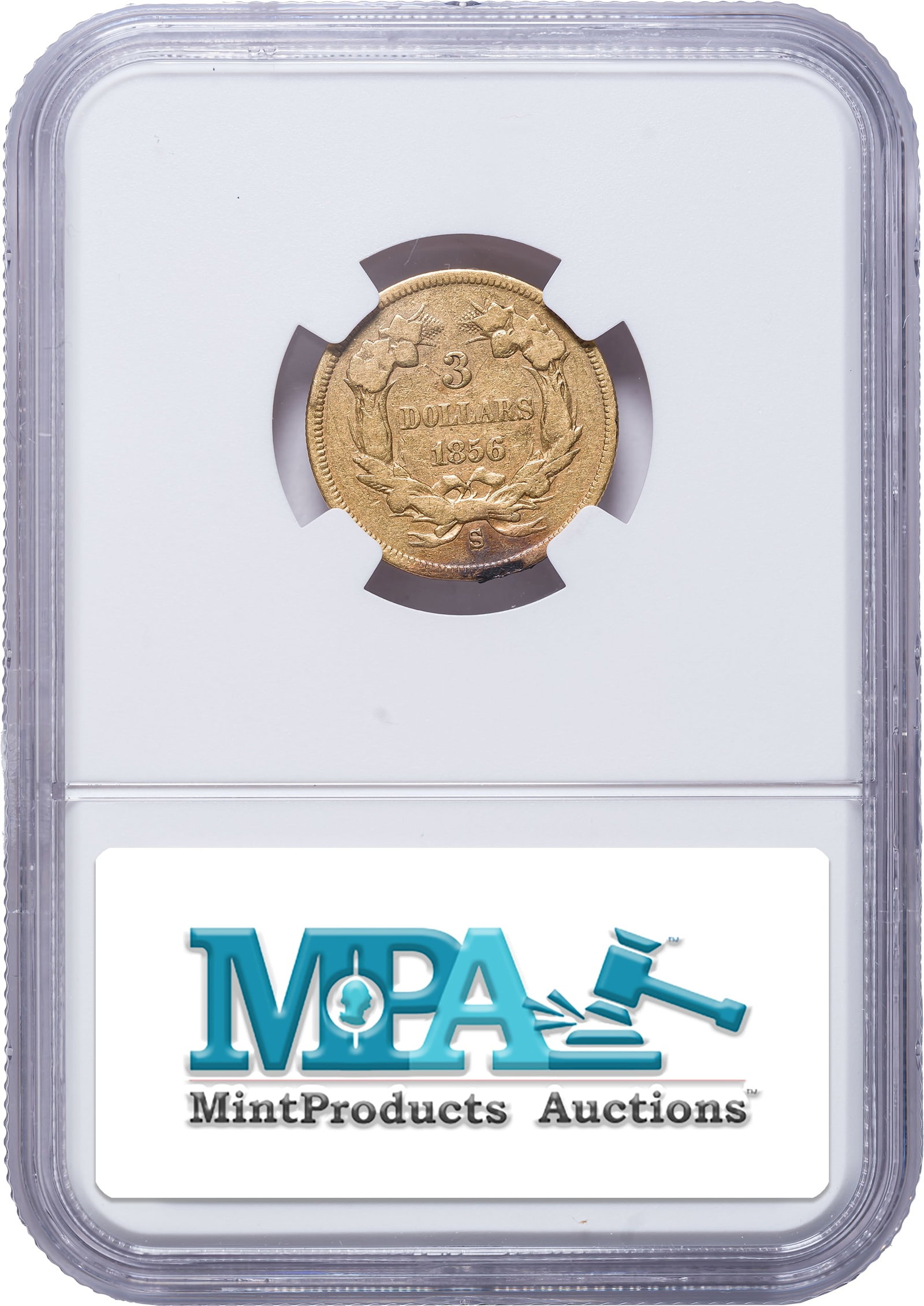 NGC VG Details 1856-S $3 Gold - 2