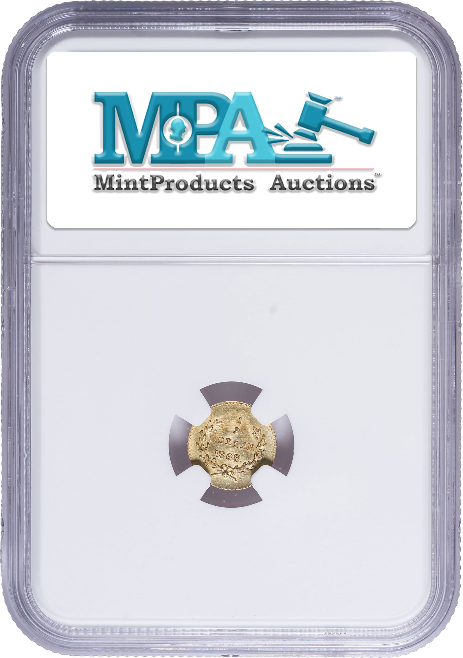 NGC MS-64 1868 Cal Gold Half Dollar - 2