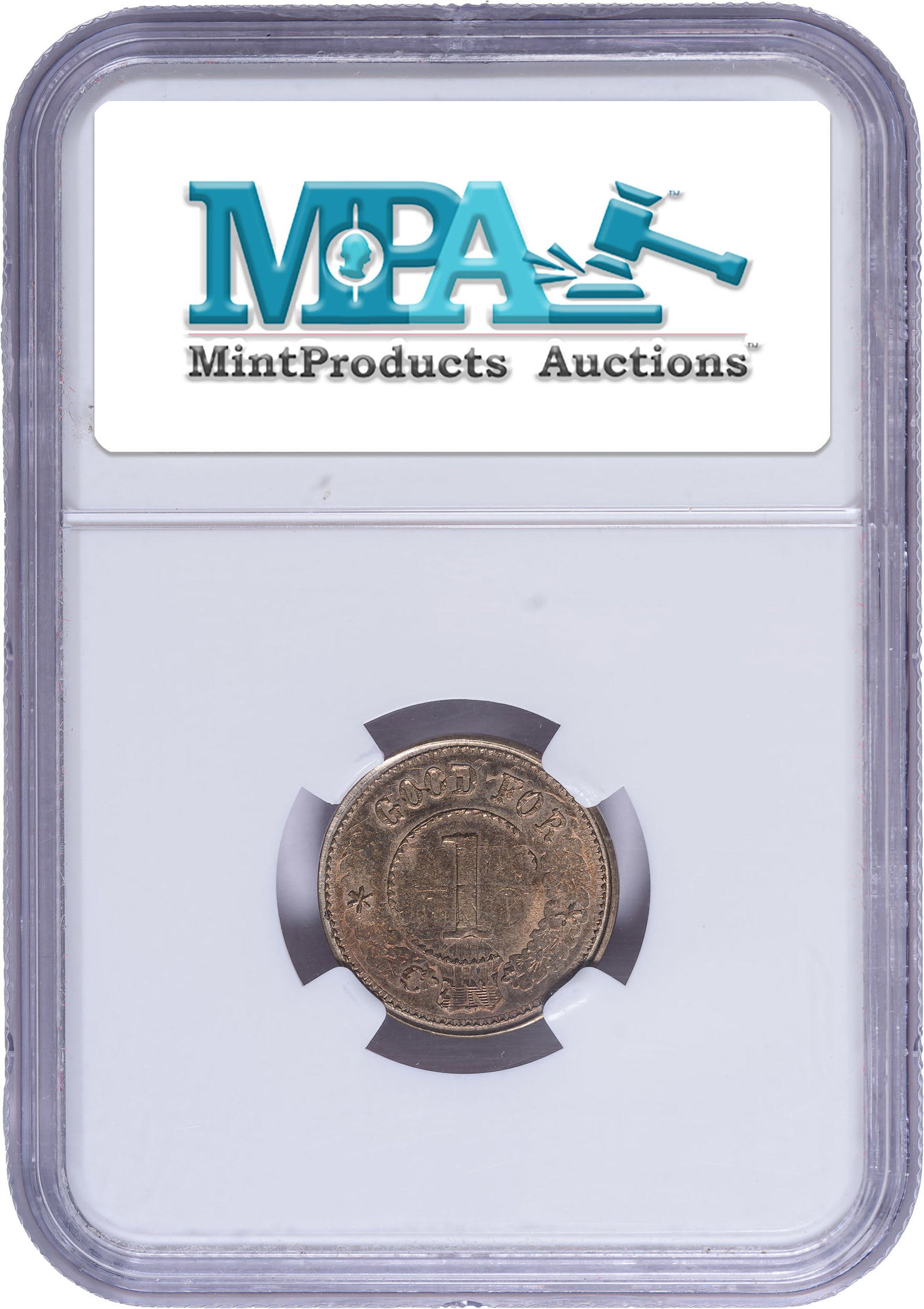 CWT. NGC MS-64 (1861-1865) Overstrike Rarity - 2