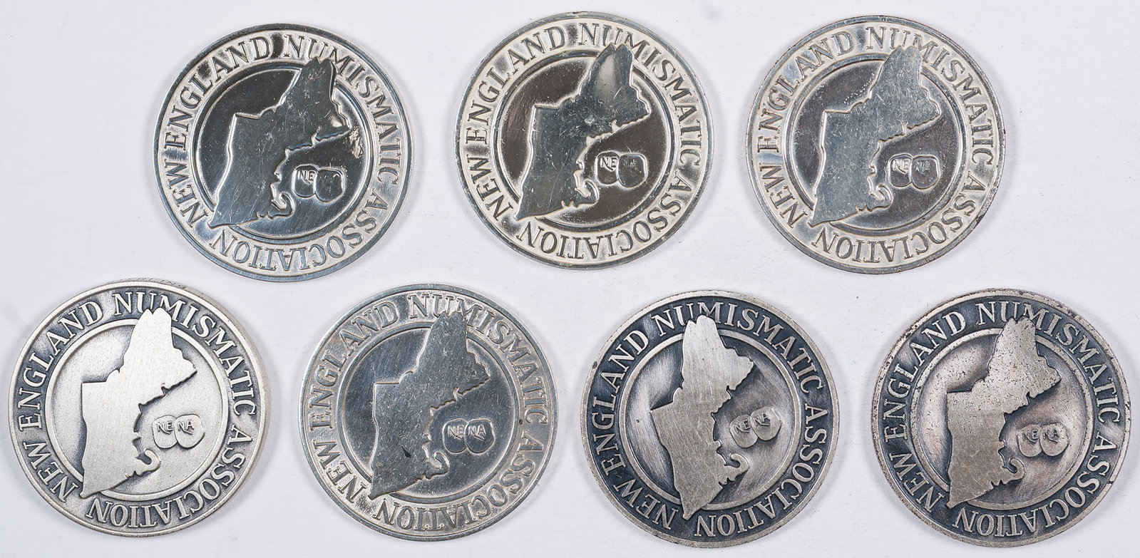 Seven Sterling Silver NENA Medals - 2