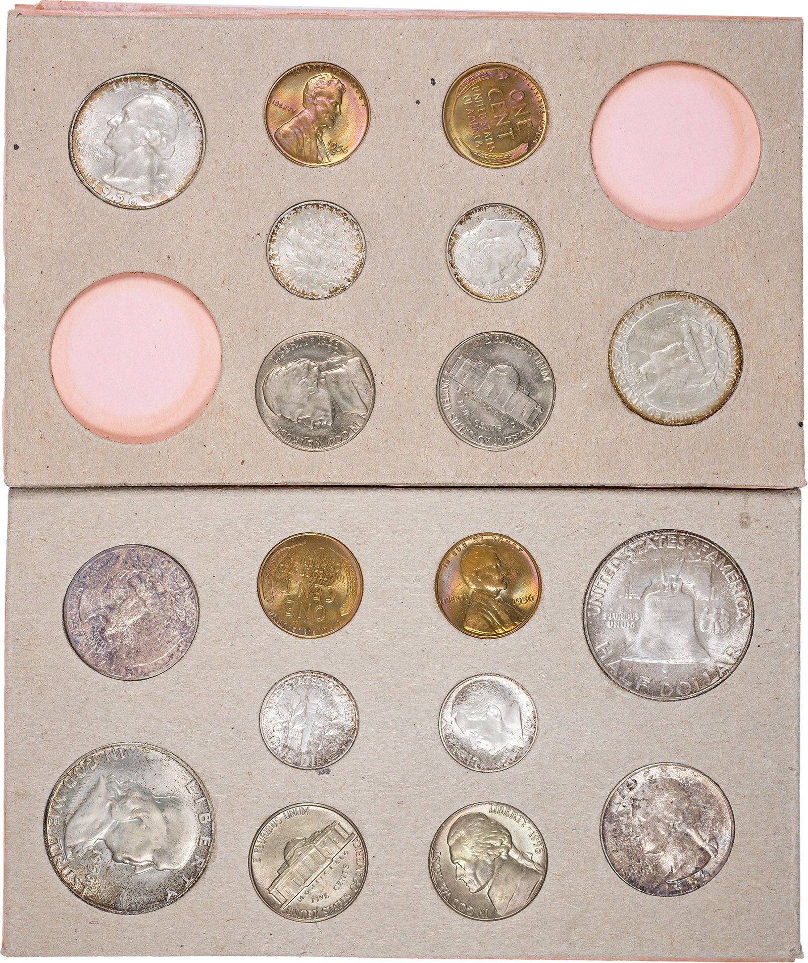 Gem Original 1956 Mint Set: An original double mint set still housed in all its original packaging including the outer mailing envelope.