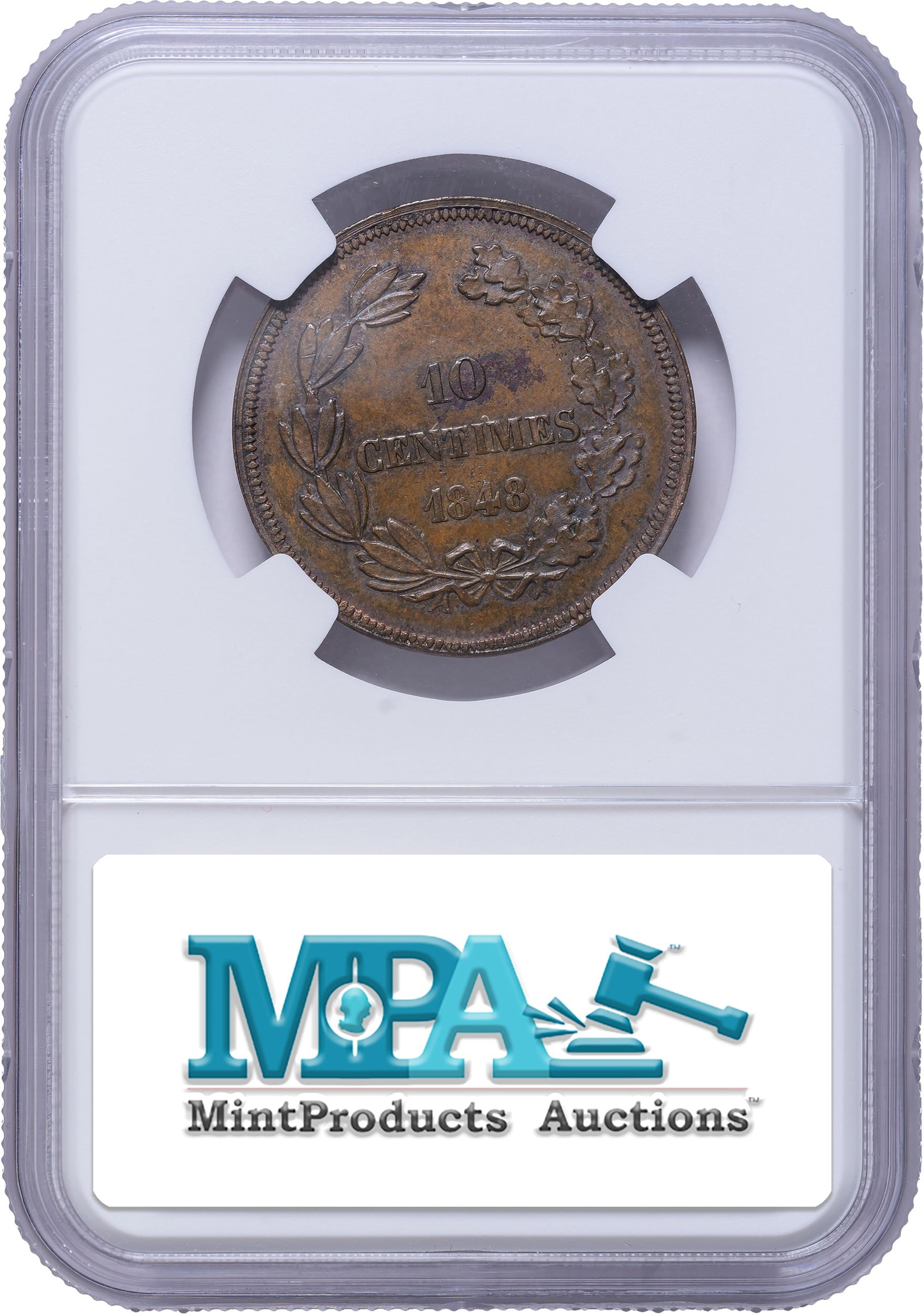 France. NGC MS-62 BN 1848 Essai 10-Centimes - 2