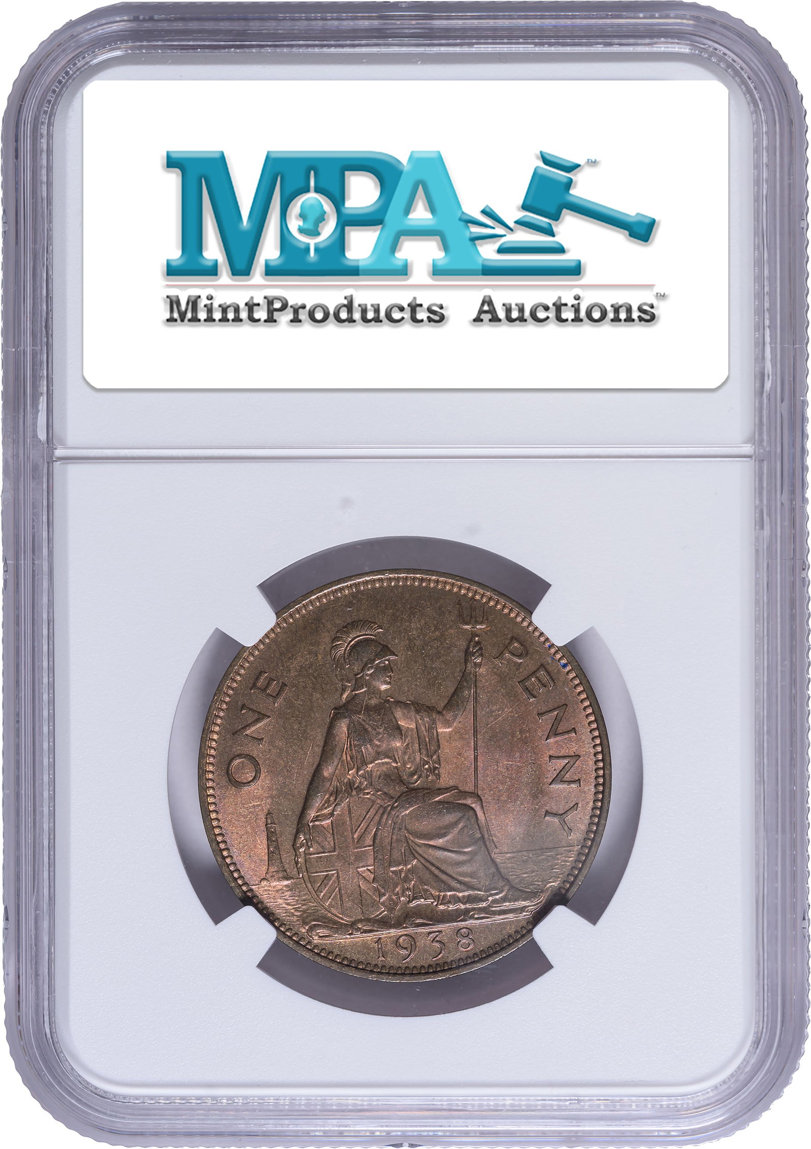 Great Britain. NGC MS-65 RB 1938 Penny - 2