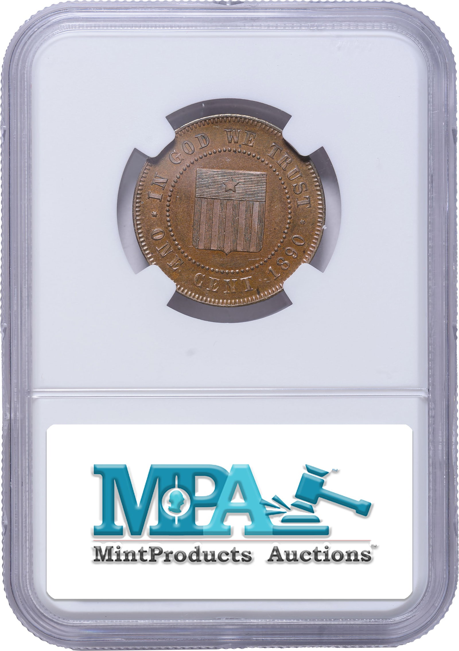 Liberia. NGC Specimen-62 BN 1890-E One-Cent - 2