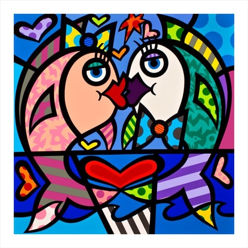 Love Is Everywhere, limited edition canvas, signed by Jozza, 32x32 un-stretched: Love Is Everywhere, A Wall Art Painting by Jozza, limited edition giclee on canvas, hand signed by artist. Jozza, born in 1958 in Hidrolandia, a small town located in central Brazil, one of the most e