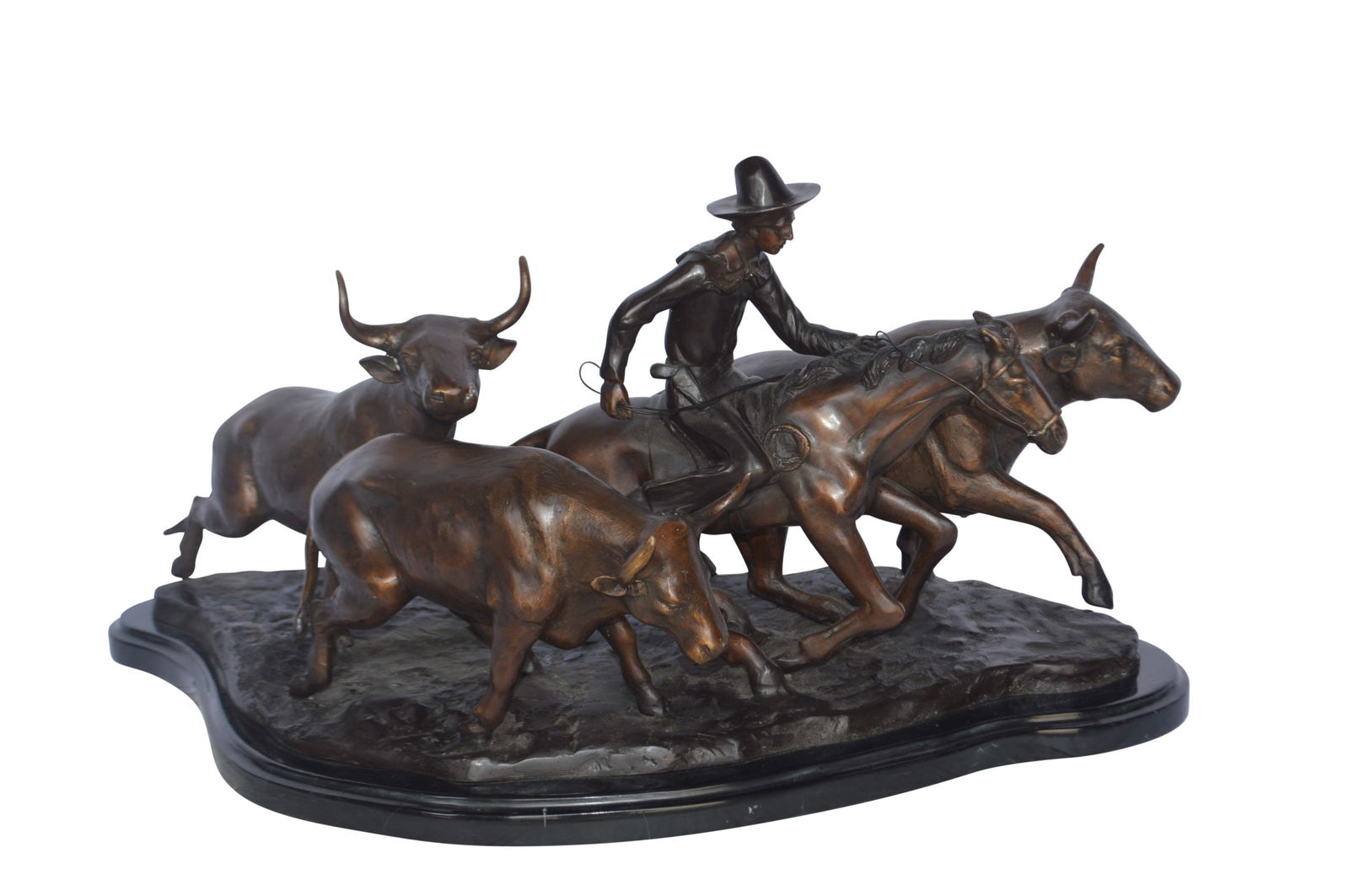 Stampede by Remington bronze statue - Size: 30"L x 17"W x 15"H. (1 of 10)