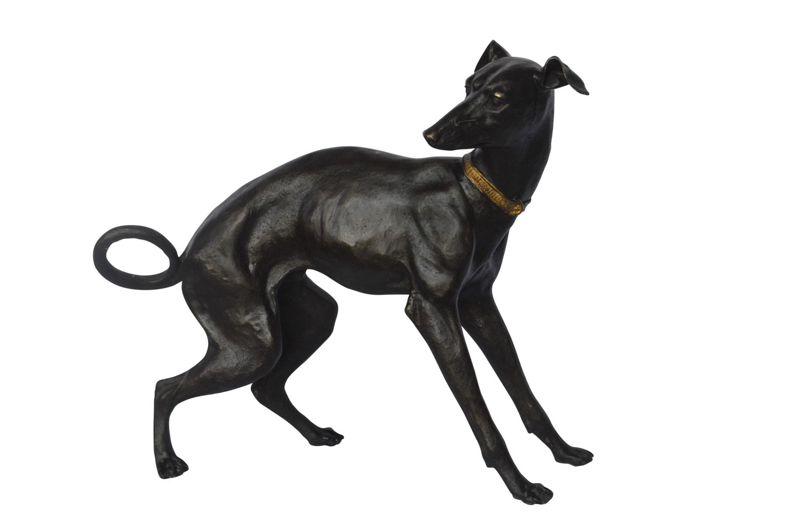 Whipped Dog bronze statue - Size: 33"L x 13"W x 30"H. (1 of 10)