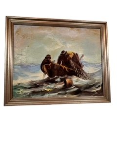 The Herring Net by Winslow Homer Oil on canvas copy: A wonderful oil on canvas of the Maine seaacape artist Winslow Homer. The Herring Net. Wood Framed canvas; you can smel the Maine coastal salt water and feel the ocean breeze from this painting. Sligh