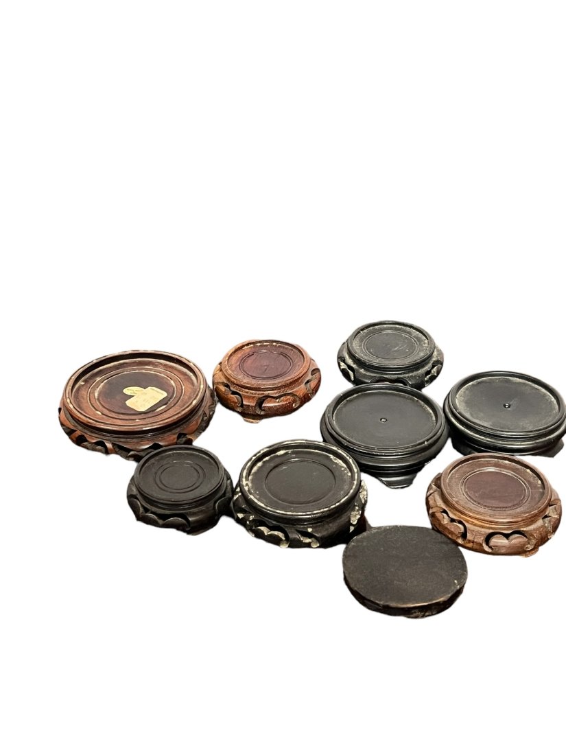 Lot of 9 Assorted Asian Wooden Stands (1 of 10)