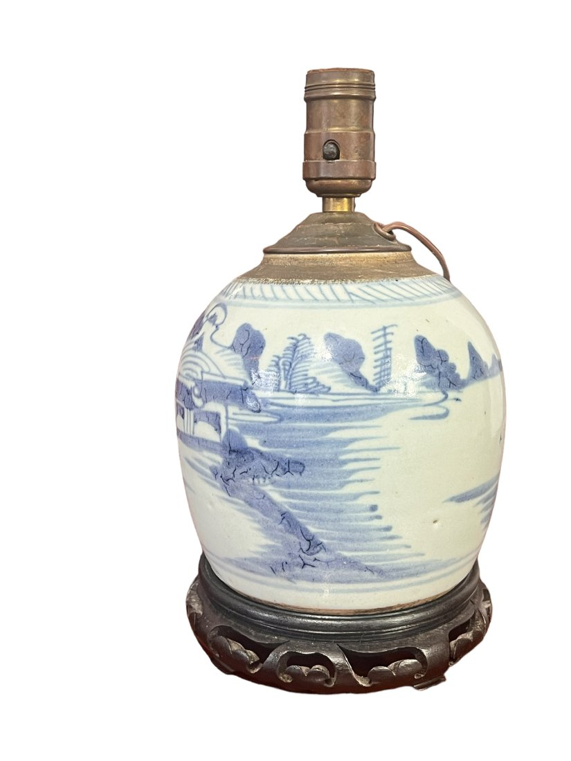 Blue and White Chinoiserie Lamp (1 of 8)
