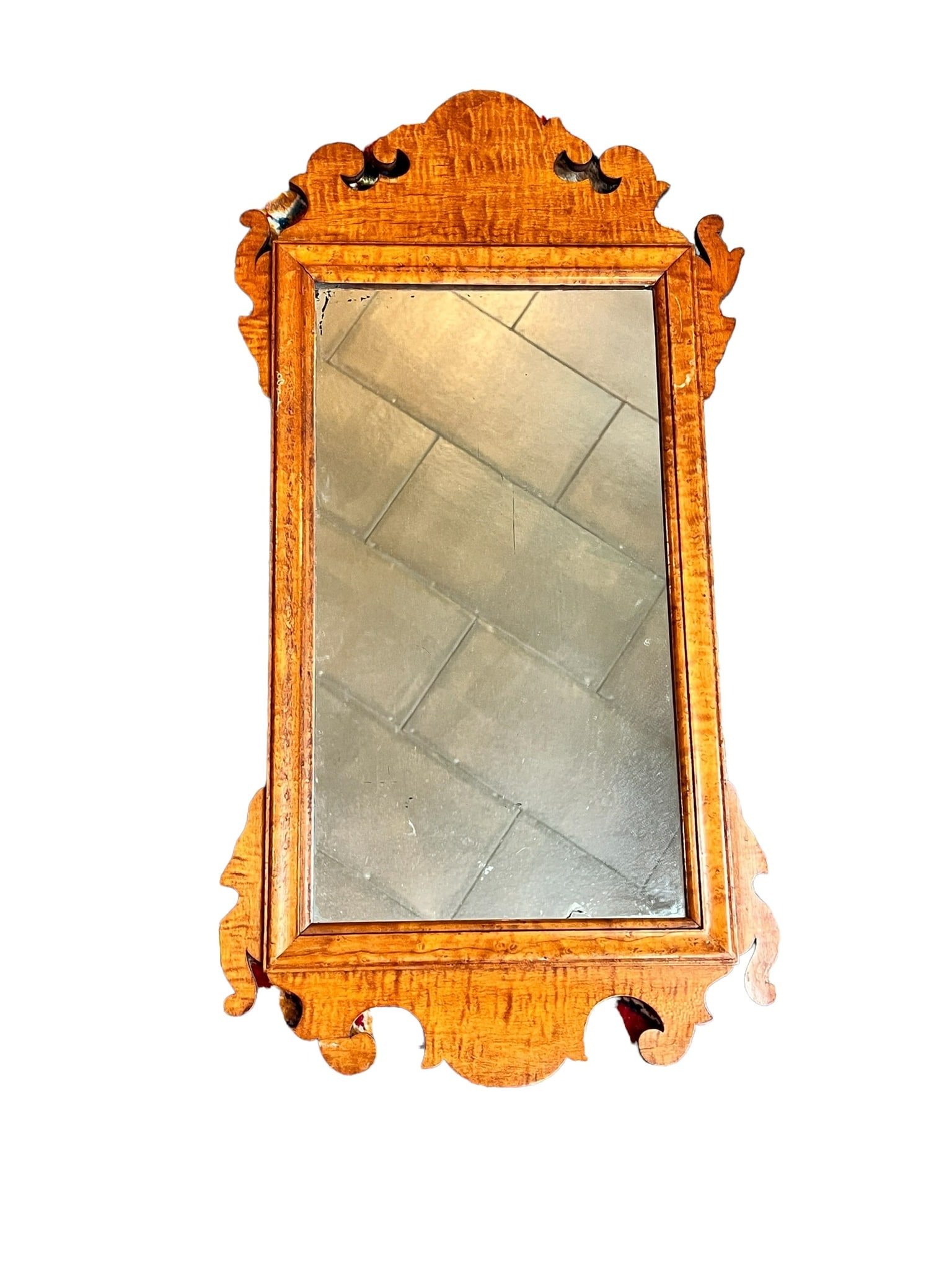 CHIPPENDALE TIGER MAPLE MIRROR (1 of 7)