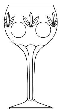 Set of 6 GORHAM BAMBERG CUT CRYSTAL WINE CLARET GLASSES: 20th Century Gorham Bamberg cut crystal wine claret glasses, set of 6. 1 has a very small chip inside the rim. The rest are in excellent condition. Wear is consistent with age and usage. Please review