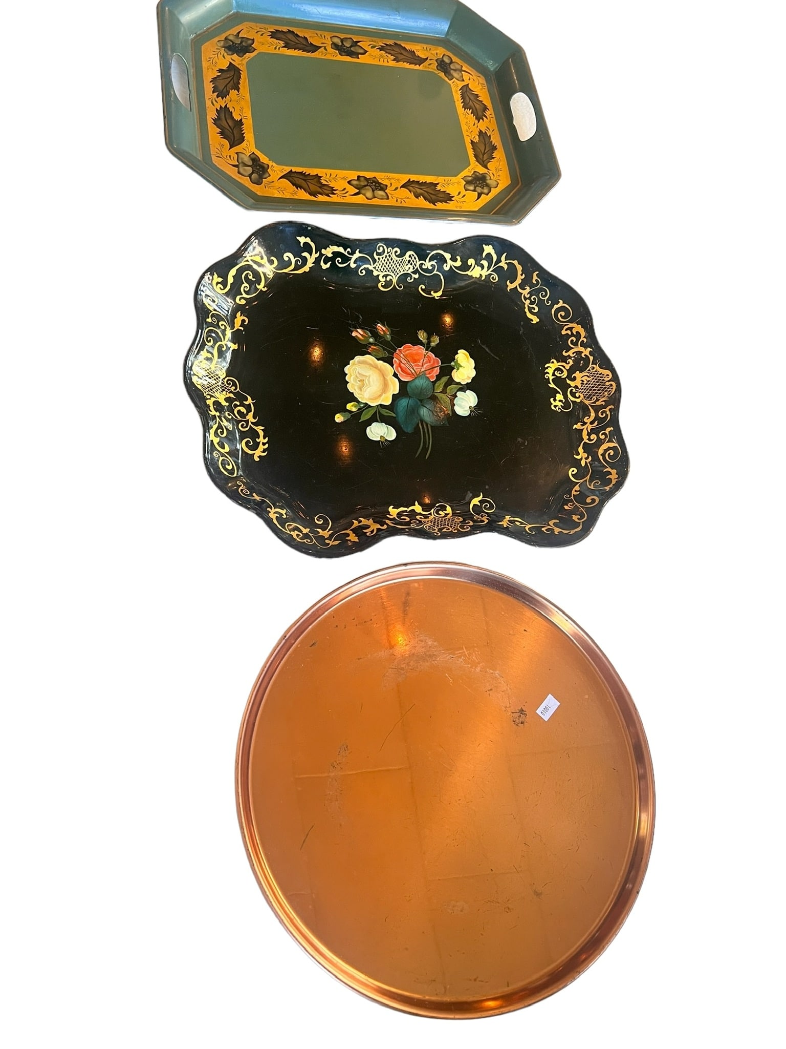 LOT OF 3 SERVING TRAYS 20th Century (1 of 7)