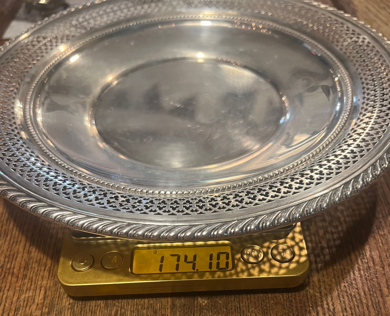 GORHAM STERLING SILVER PIERCED EDGE PLATE (1 of 8)